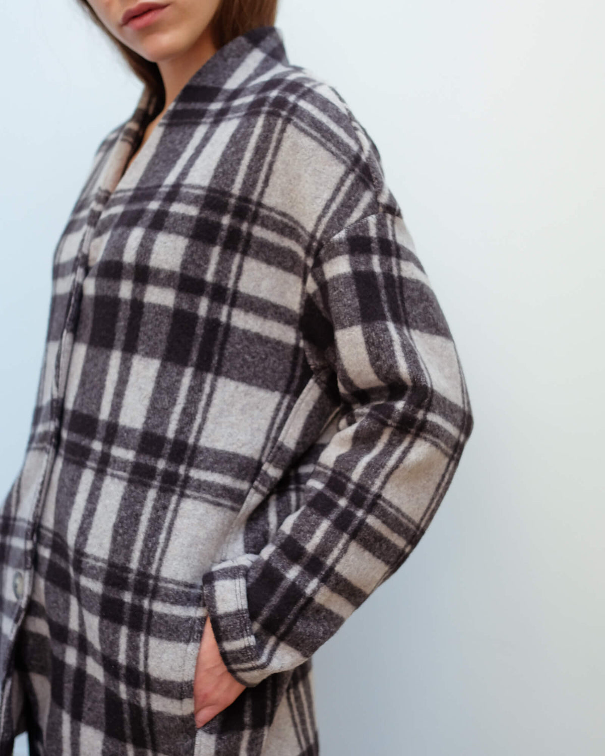 MSTARS Dakota boyfriend cardi in black