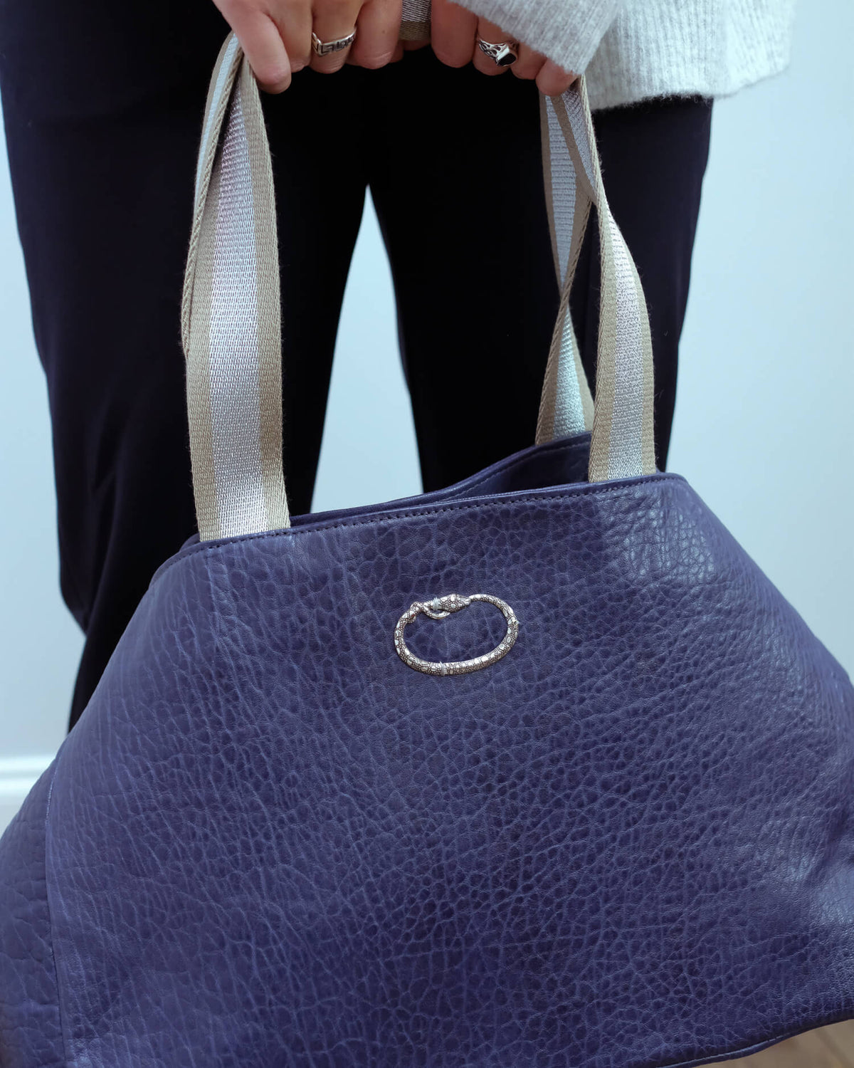 SLP Tulum in sheep navy with cobra and silver strap