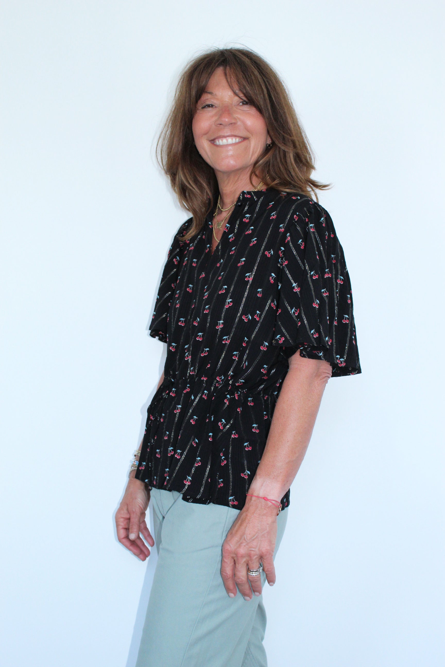 M Petare Drawstring Top in Black