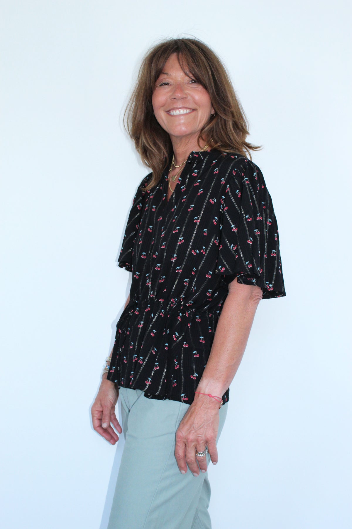 M Petare Drawstring Top in Black