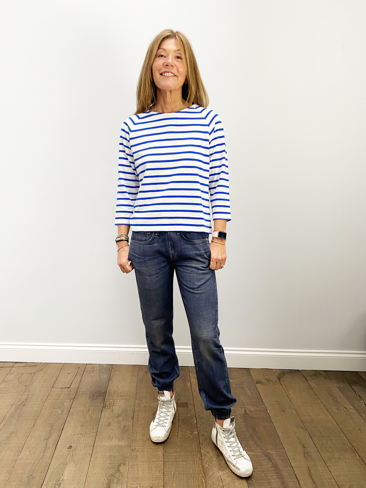 BR Maow Stripe Top in Blue