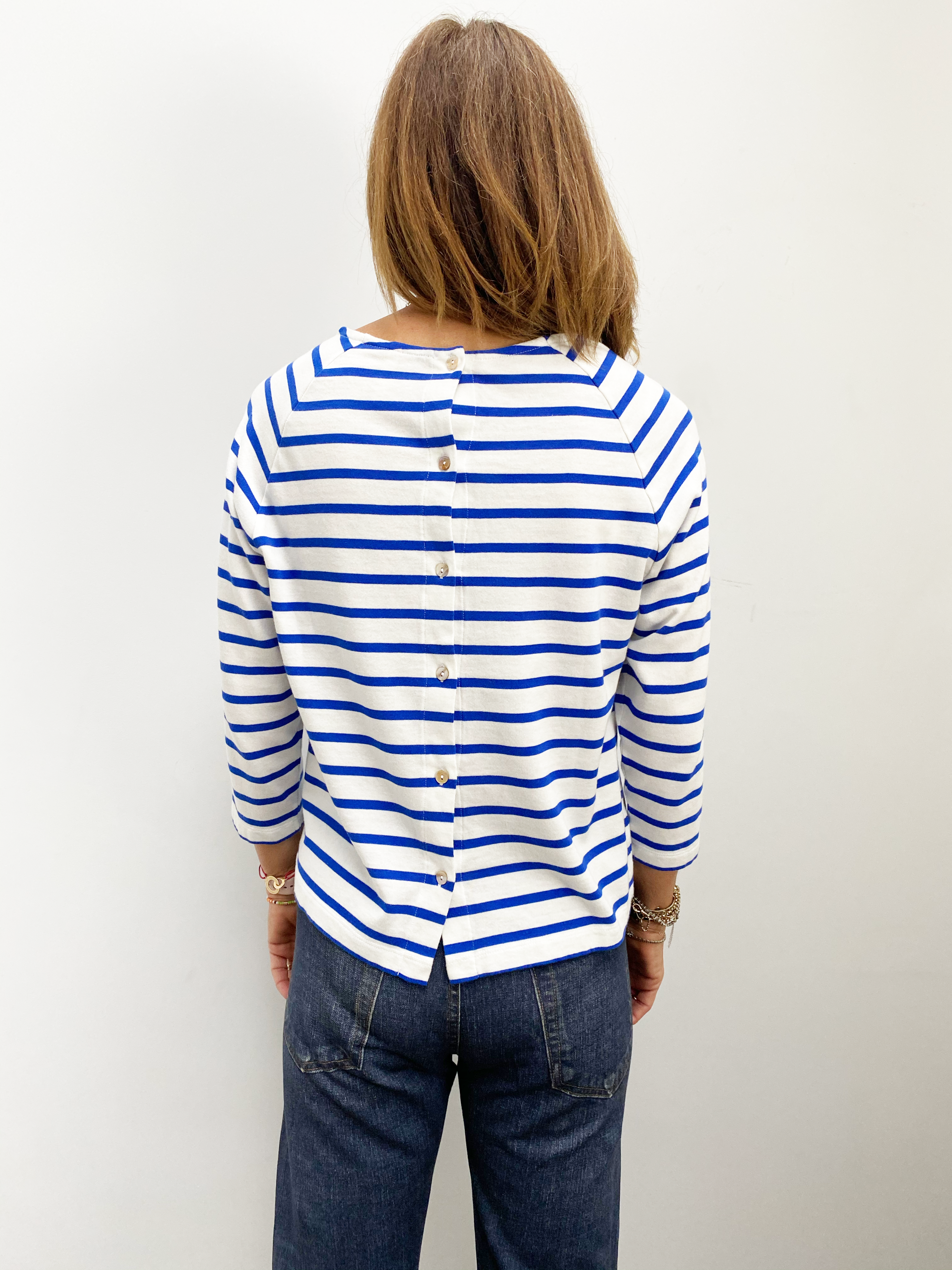 BR Maow Stripe Top in Blue