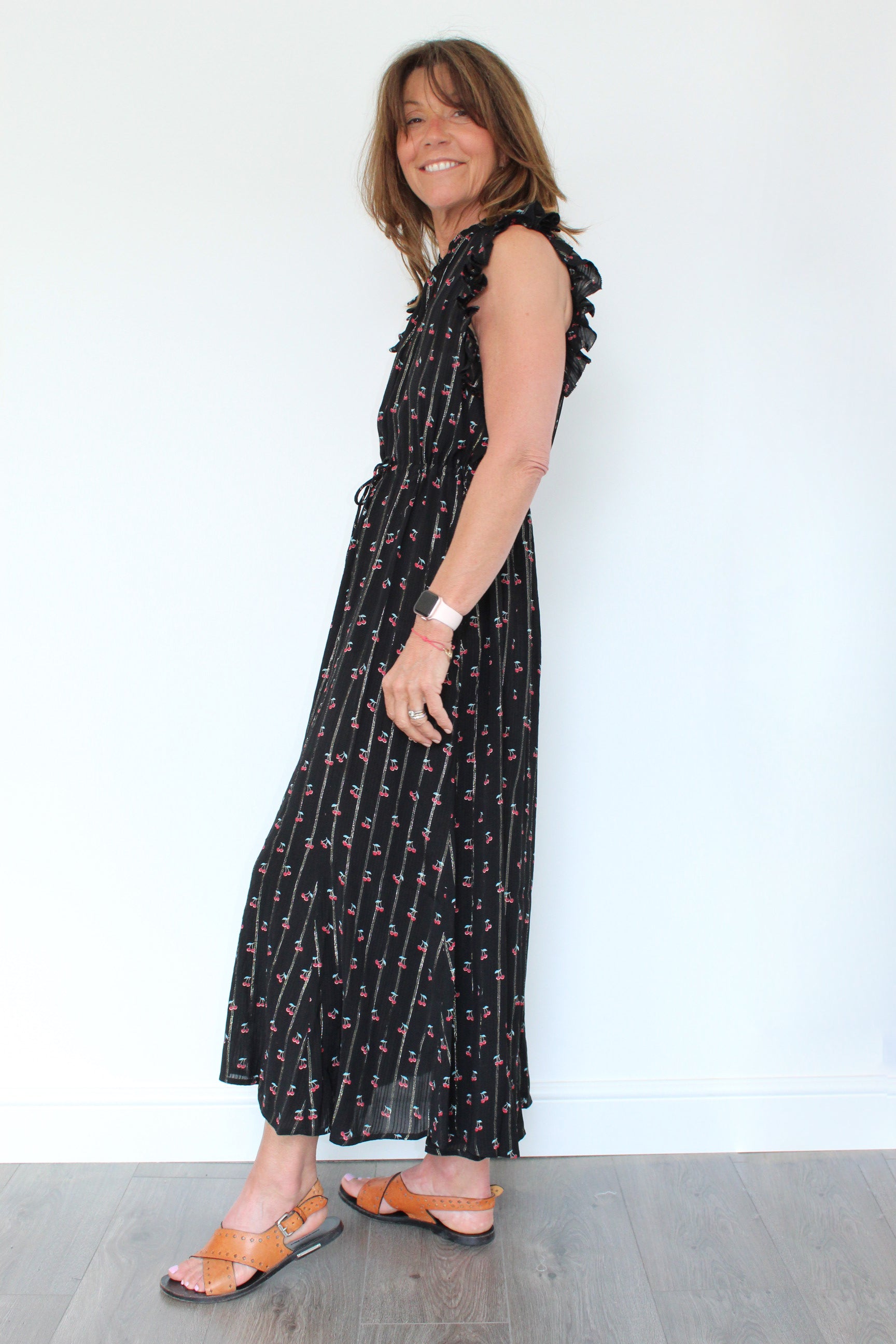 M Parsley Sleeveless Long Dress in Black