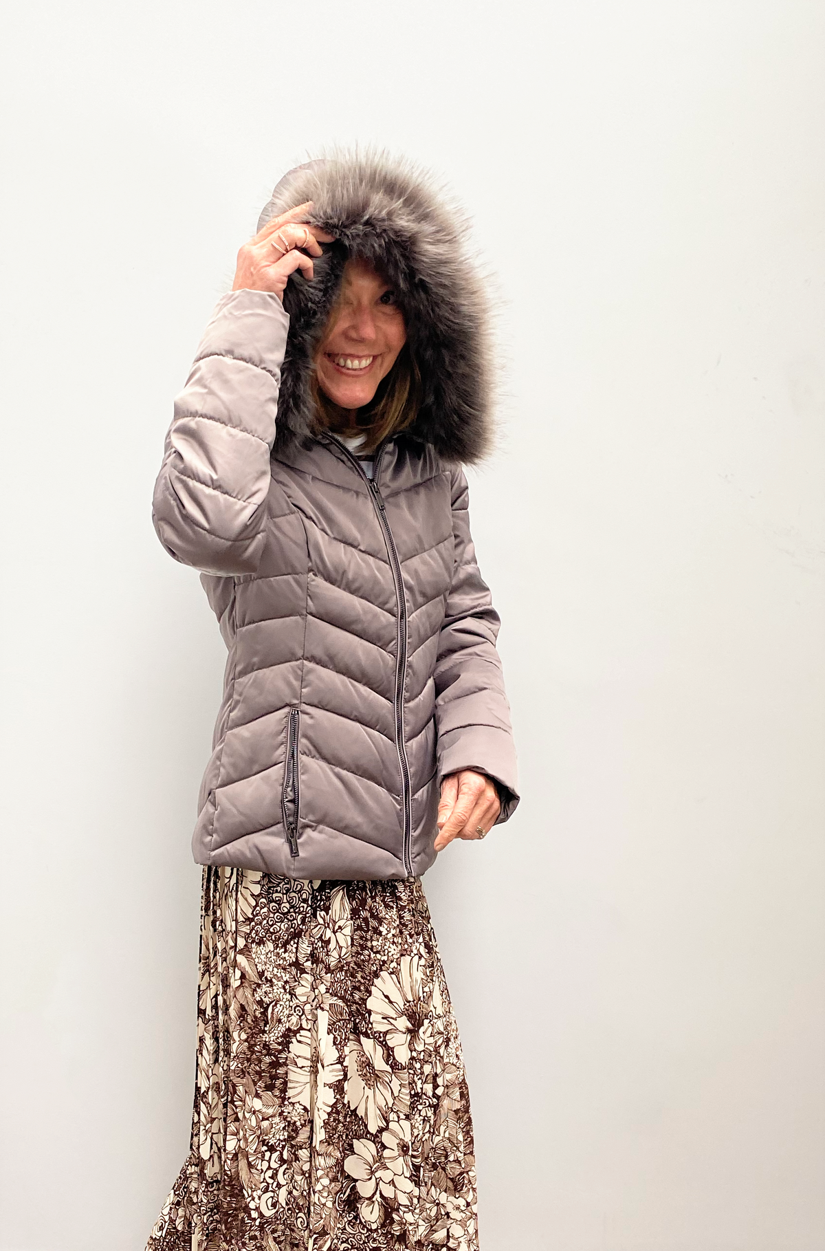 R&P Control short padded jacket in deep grey