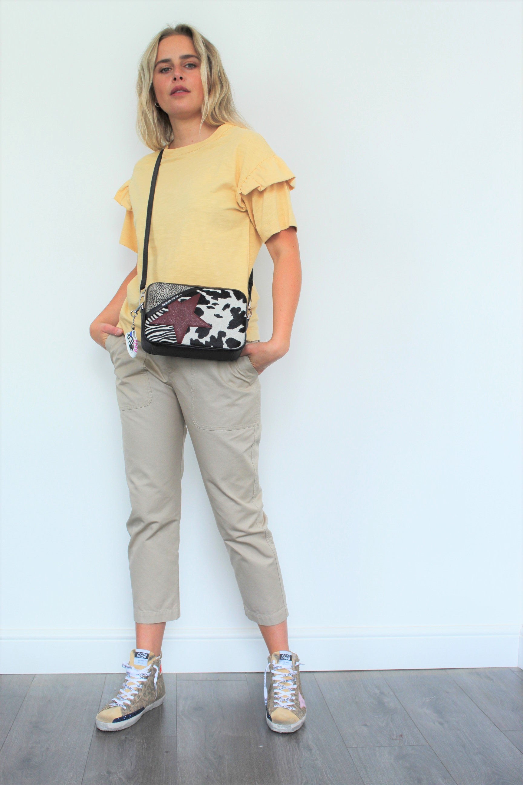 GG Star Bag Horsy Mix Front in Burgundy
