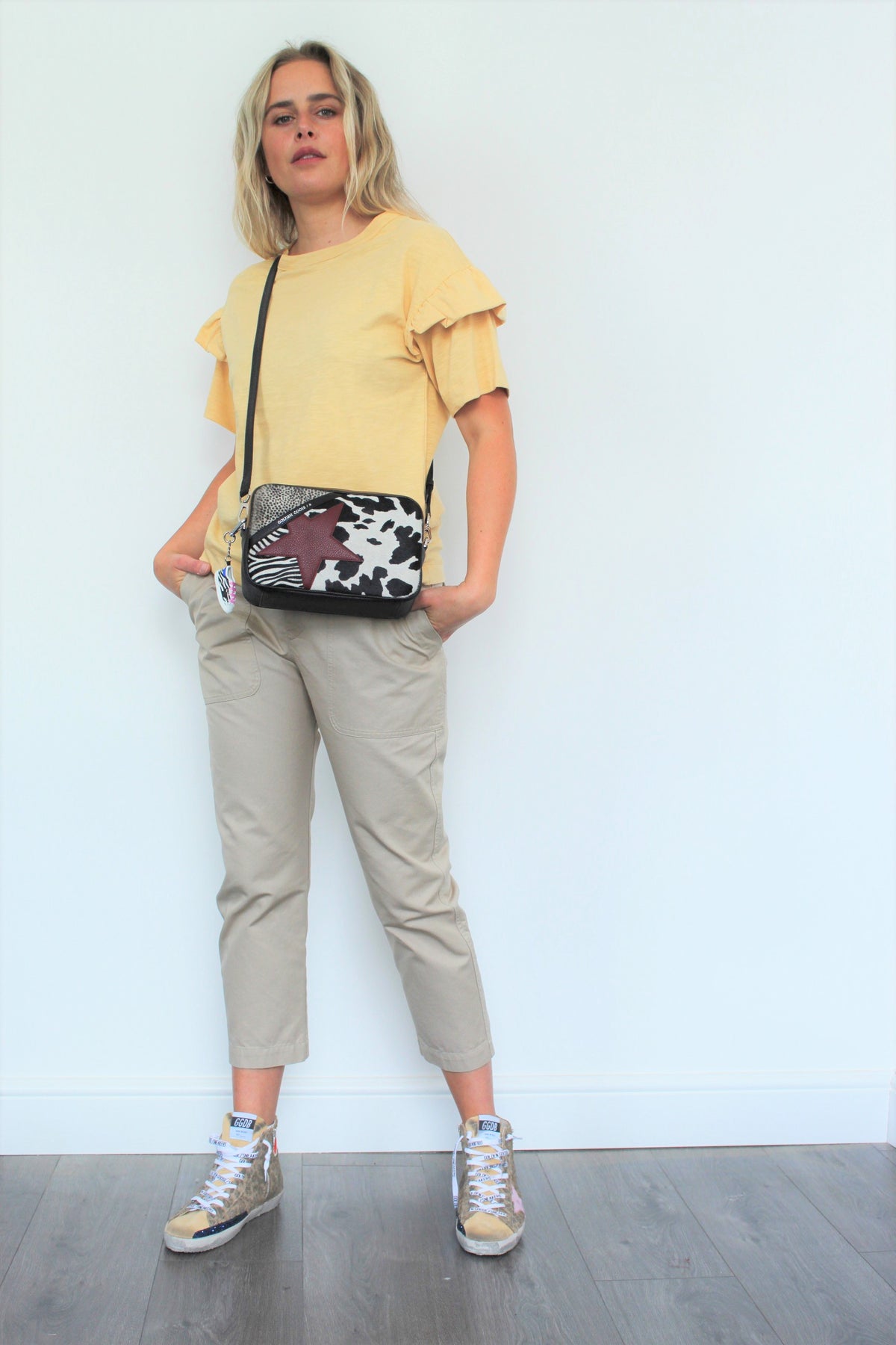 GG Star Bag Horsy Mix Front in Burgundy