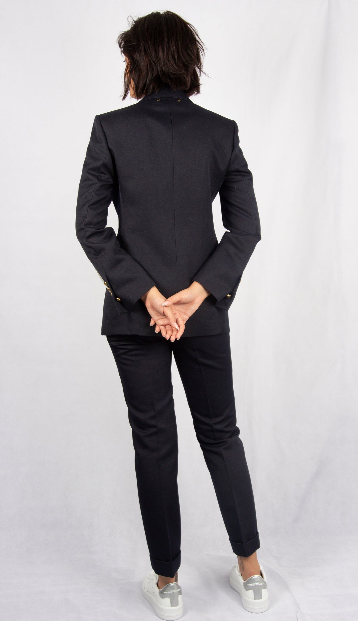 GG Golden Wool Blazer in Dark Blue