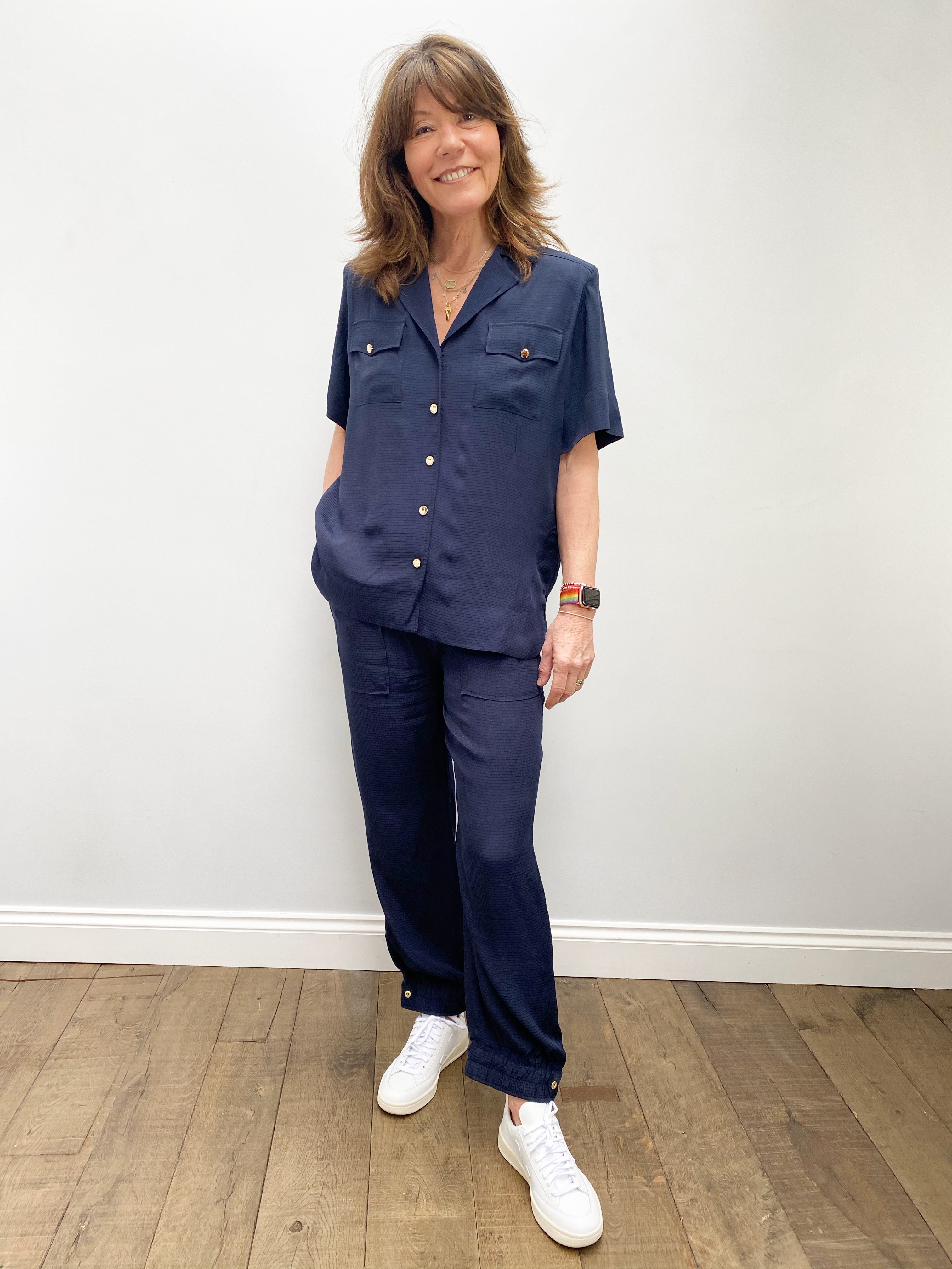 GANNI F5832 Ripstop Ecovero Shirt in Sky Captain