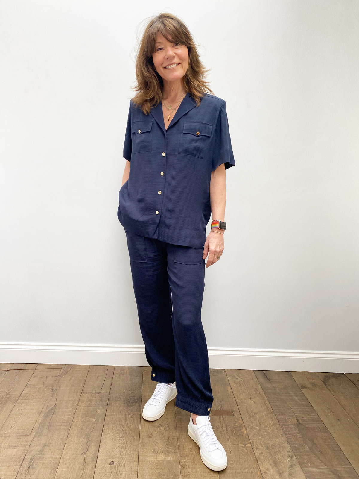 GANNI F5832 Ripstop Ecovero Shirt in Sky Captain