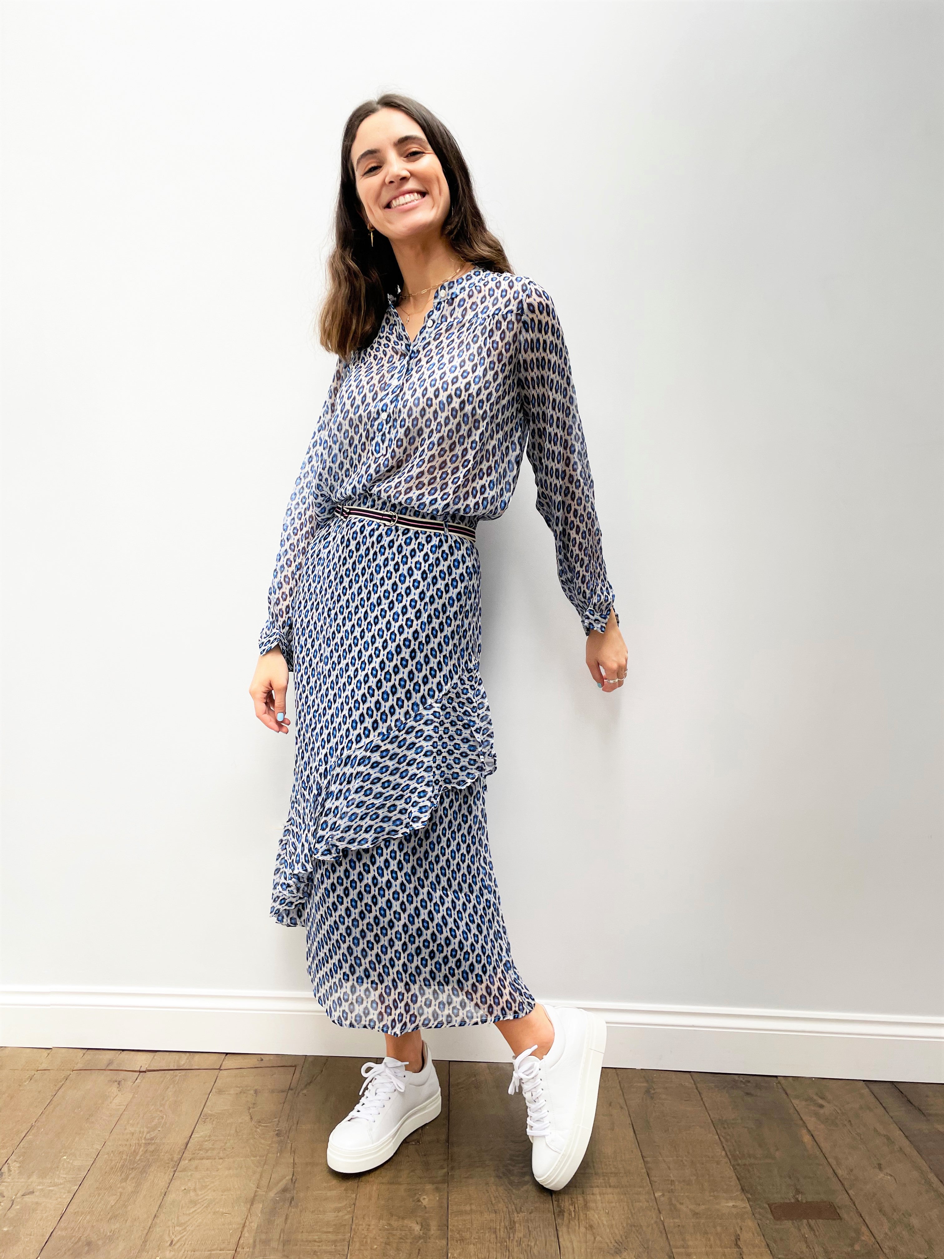 MOLIIN Lise Long Skirt in Princess Blue