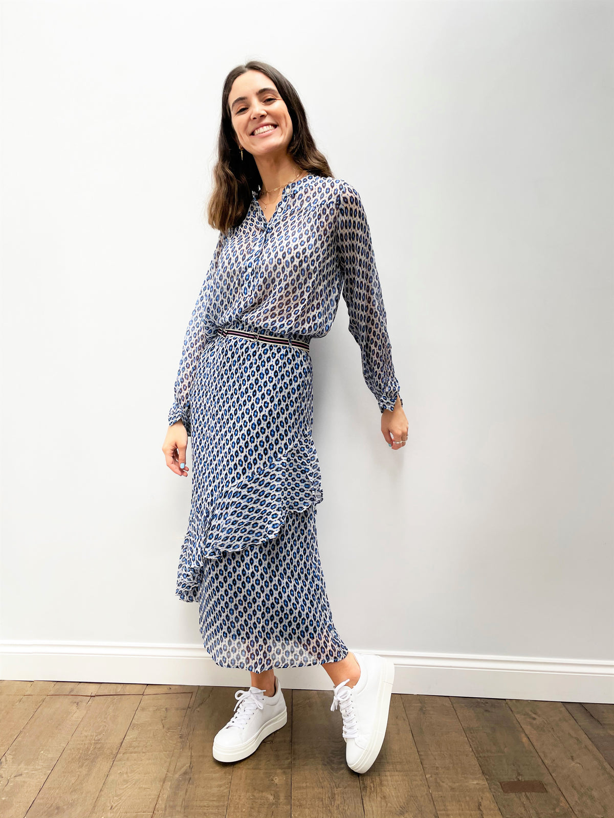 MOLIIN Lise Long Skirt in Princess Blue