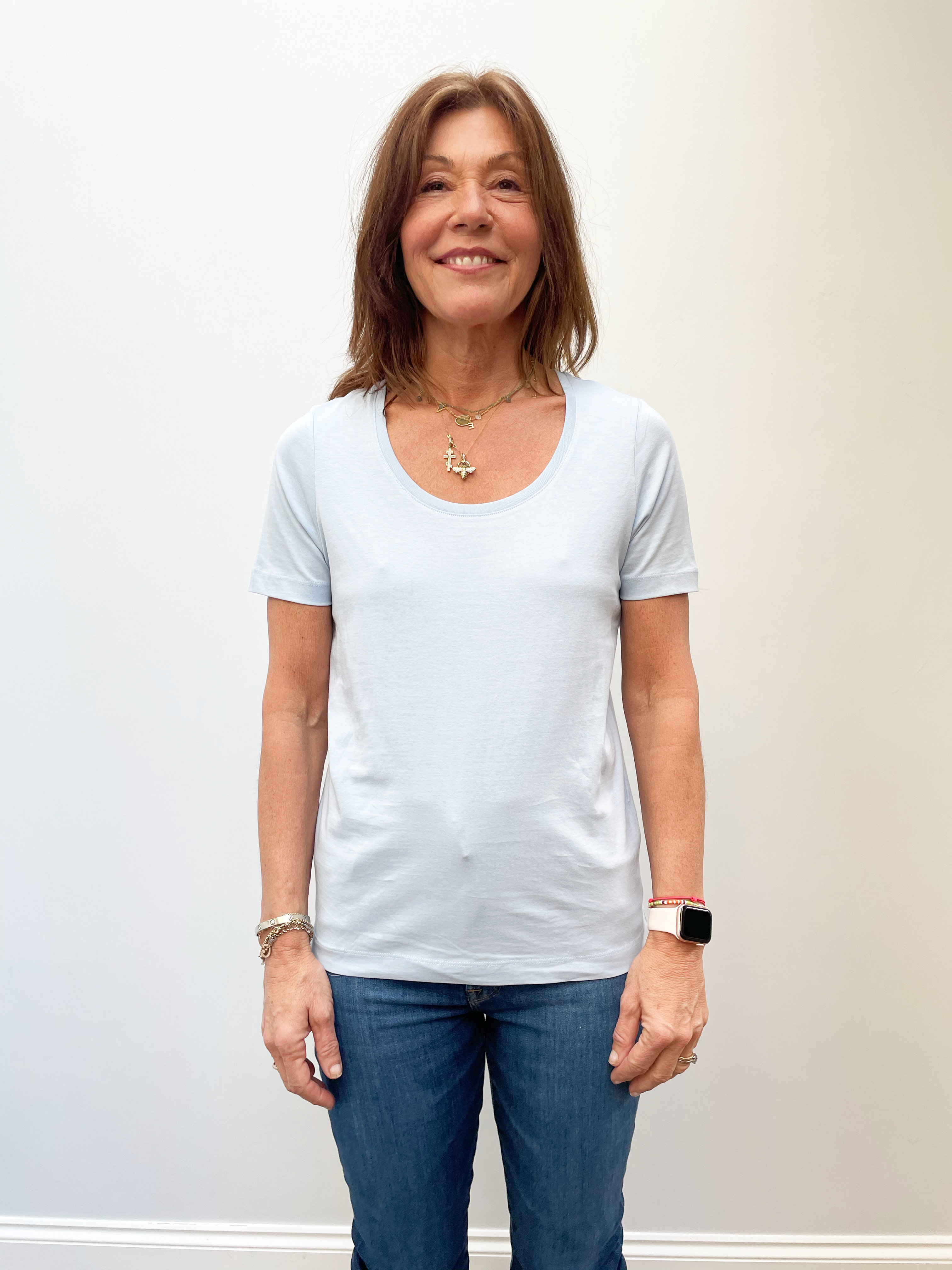 SLF Standard SS U Neck Tee in Cashmere Blue