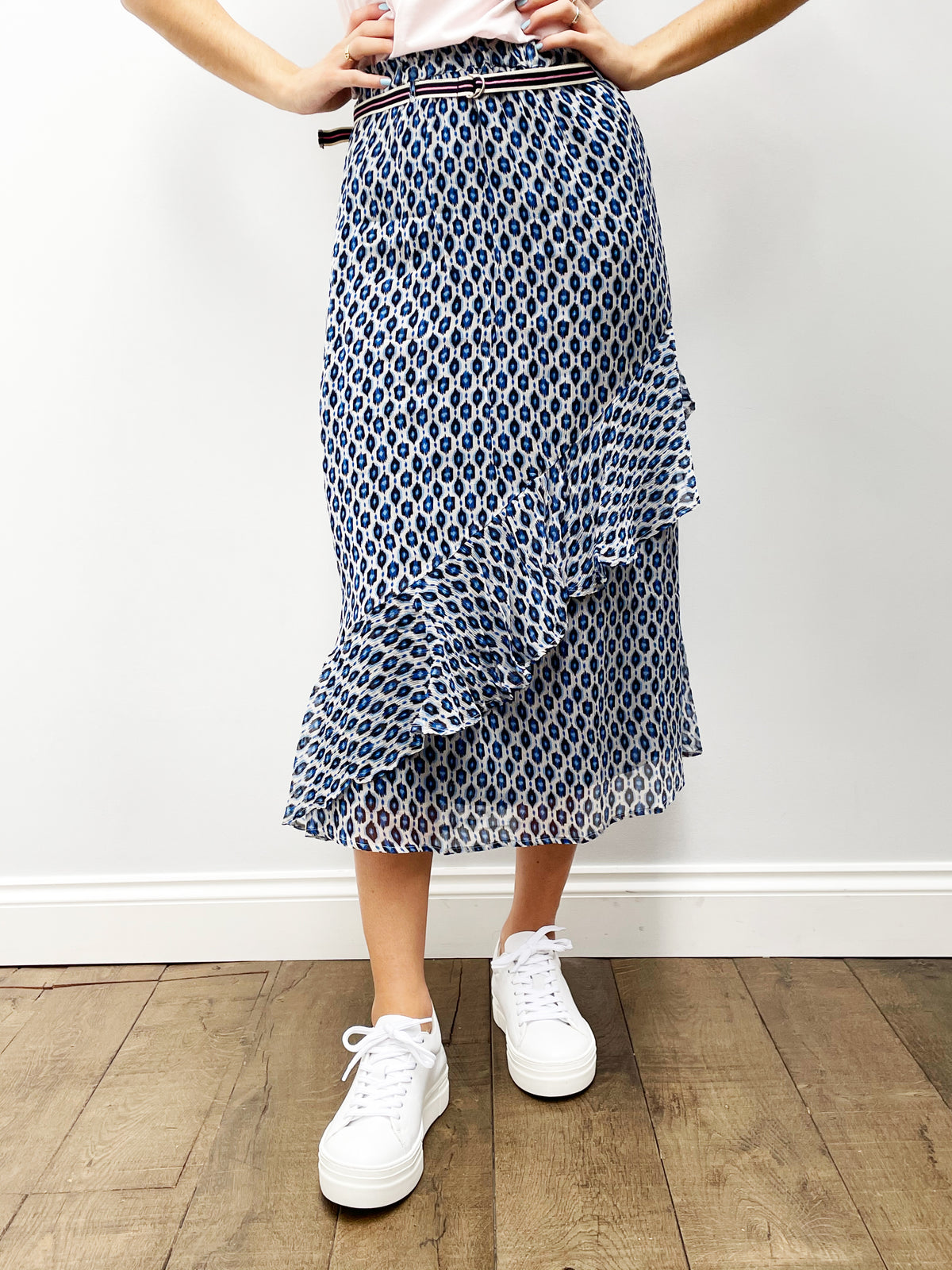 MOLIIN Lise Long Skirt in Princess Blue