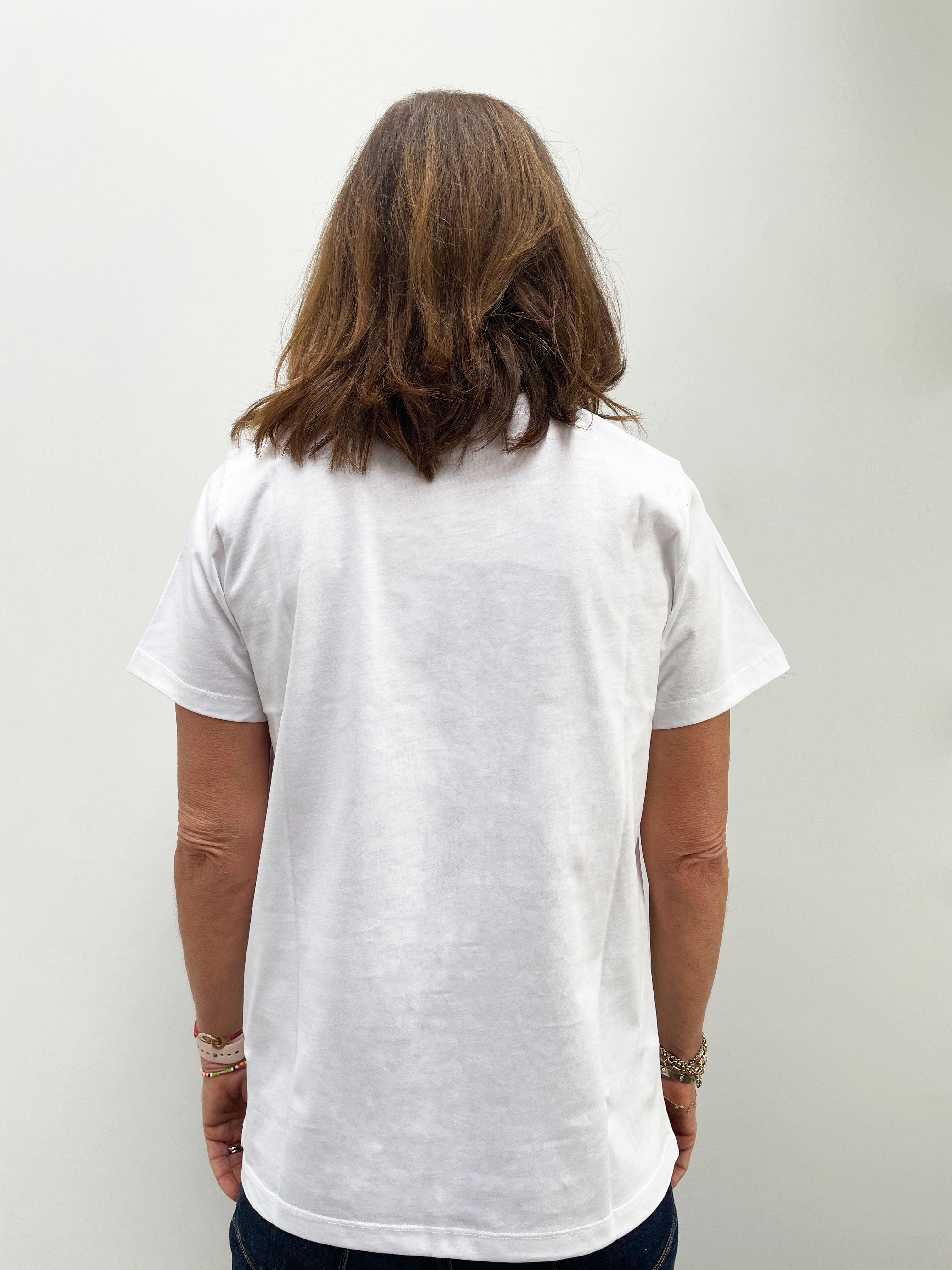 GANNI T2731 Basic Cotton Logo Tee in White