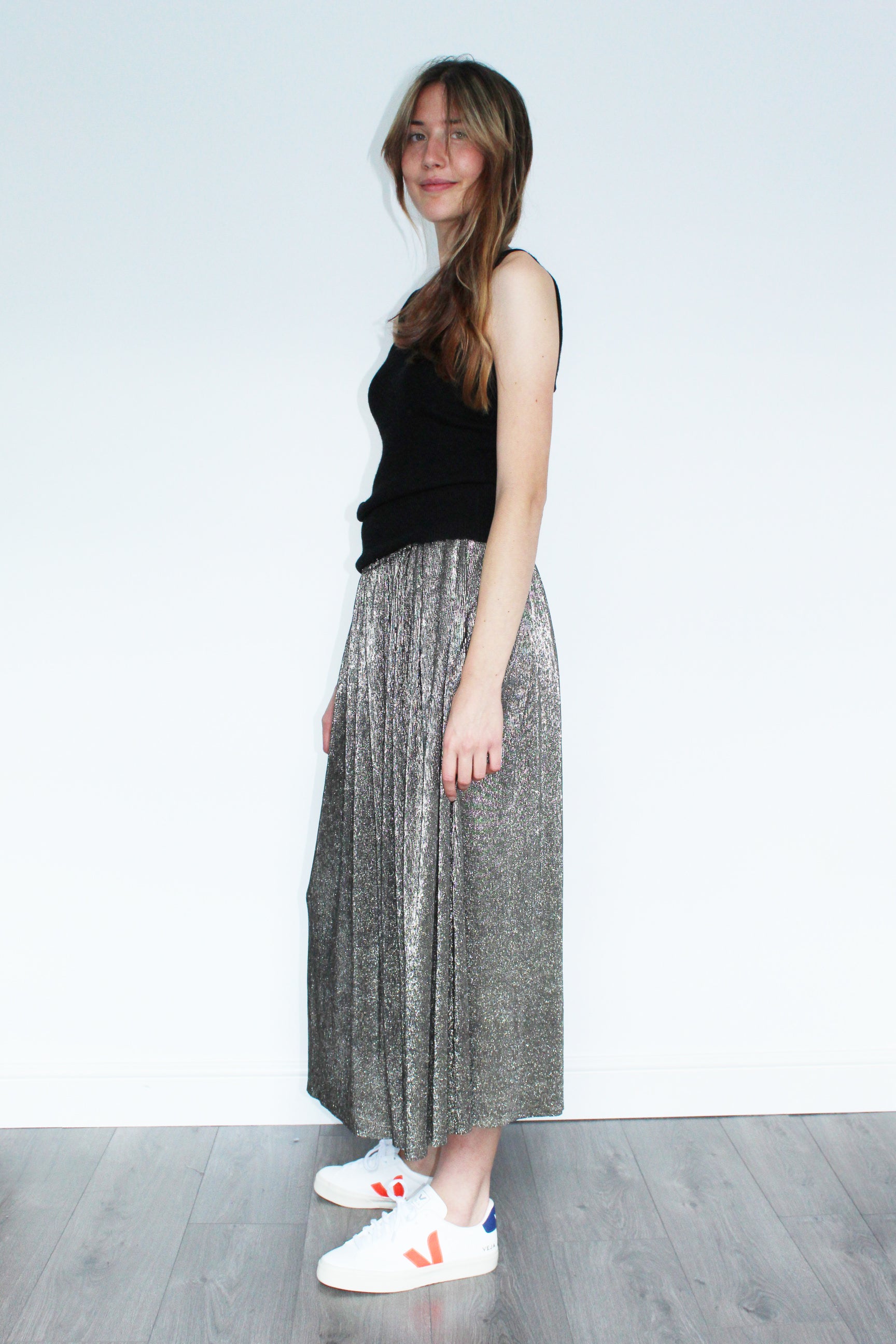 CRUSH Cashmere Marseille Long Top in Black