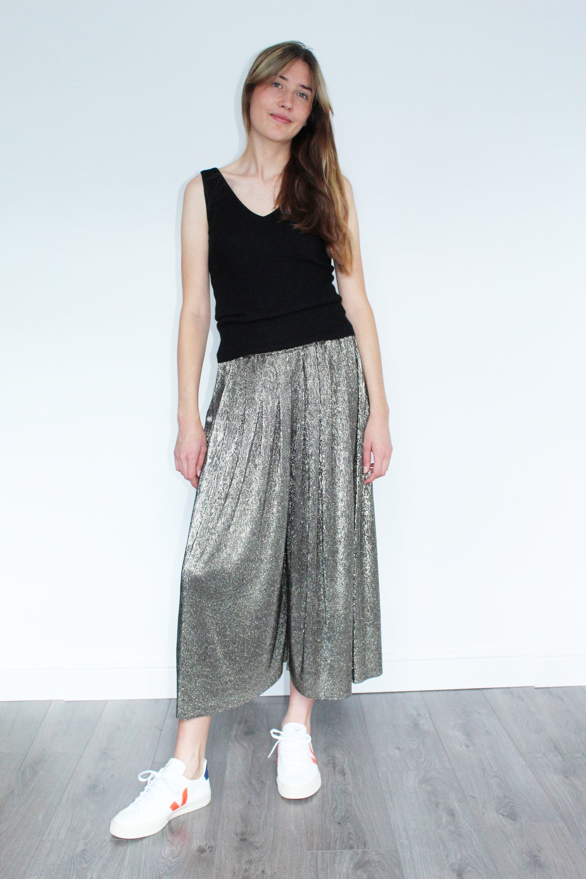 CRUSH Cashmere Marseille Long Top in Black