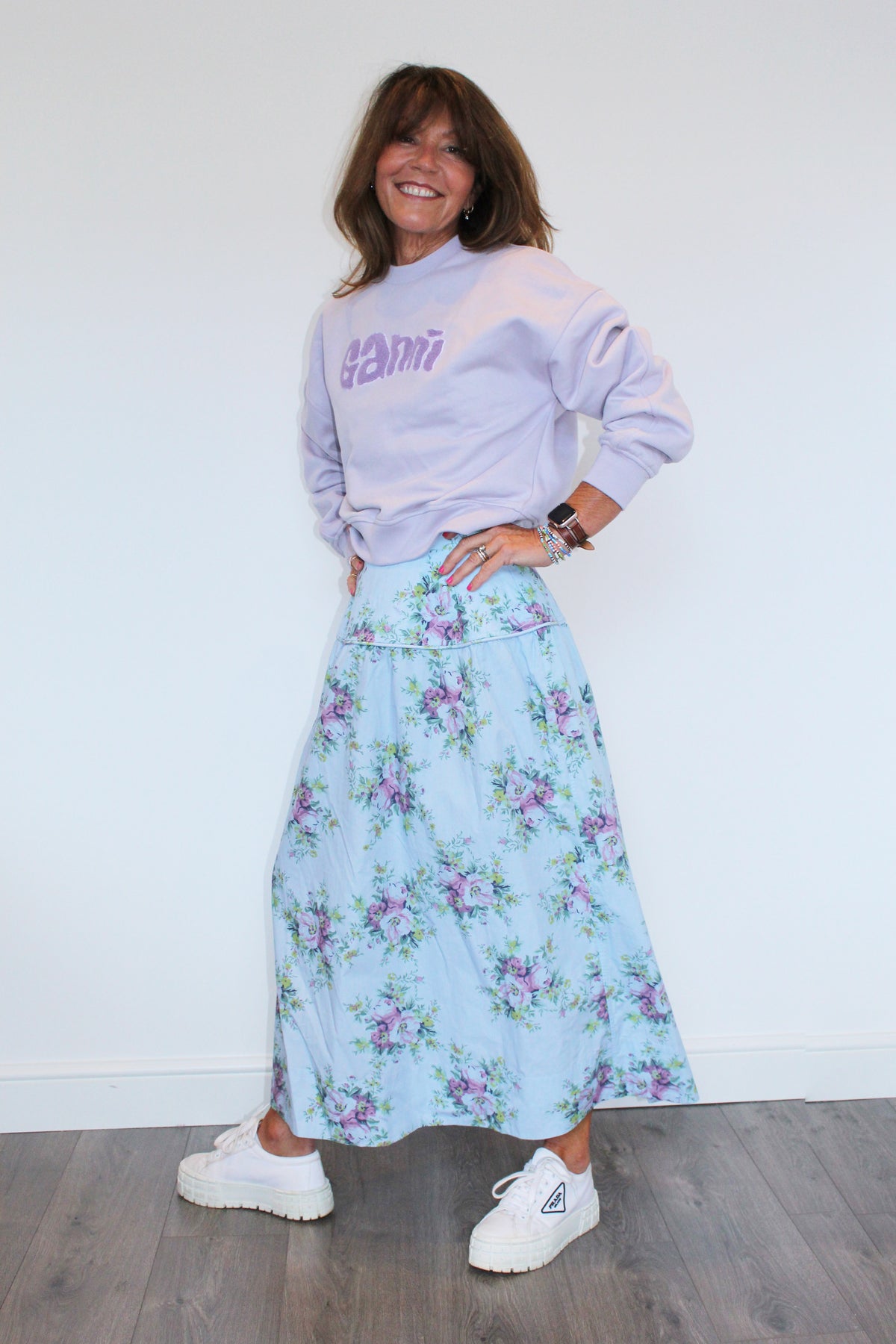 GANNI T2977 Isoli Sweatshirt in Misty Lilac
