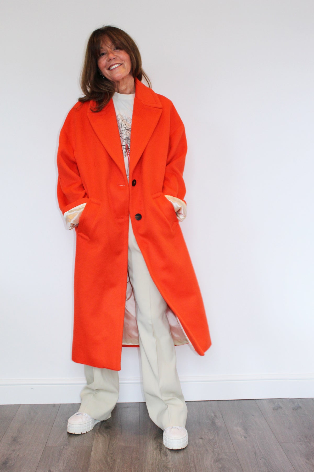 GG Bertina Coat in Tangerine Tango