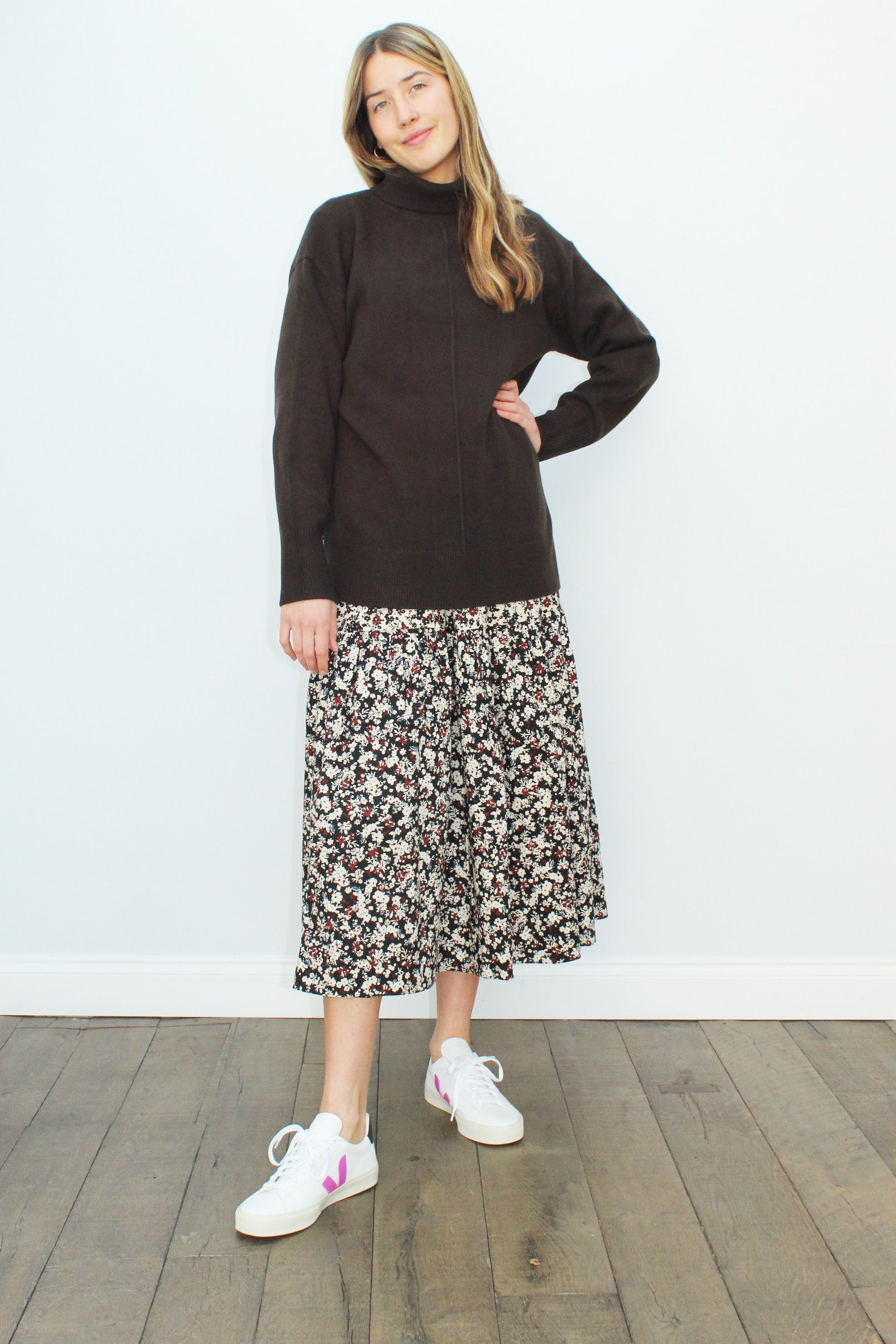 JOSEPH High Neck Jumper in Java