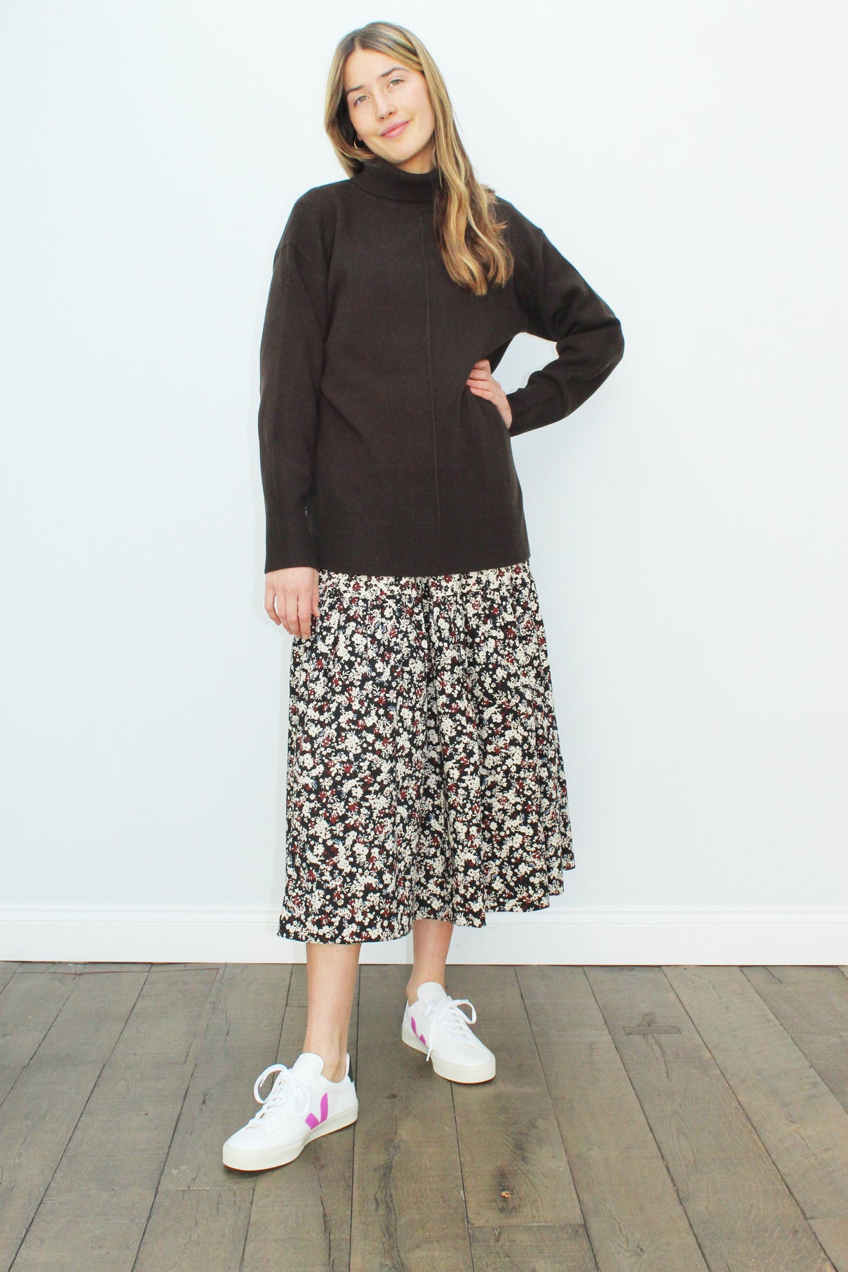 JOSEPH High Neck Jumper in Java
