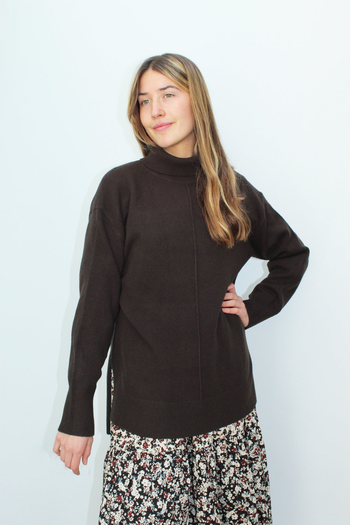 JOSEPH High Neck Jumper in Java