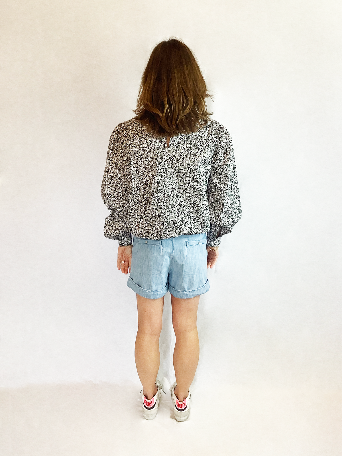 SLF Moana Frill Collar Top in Parchment