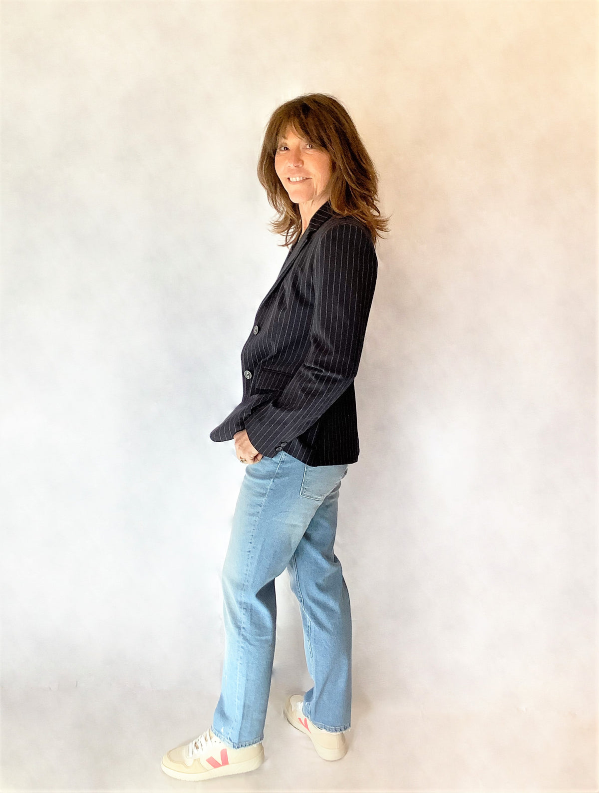 MM Maiorca Jersey Jacquard Jacket in Navy