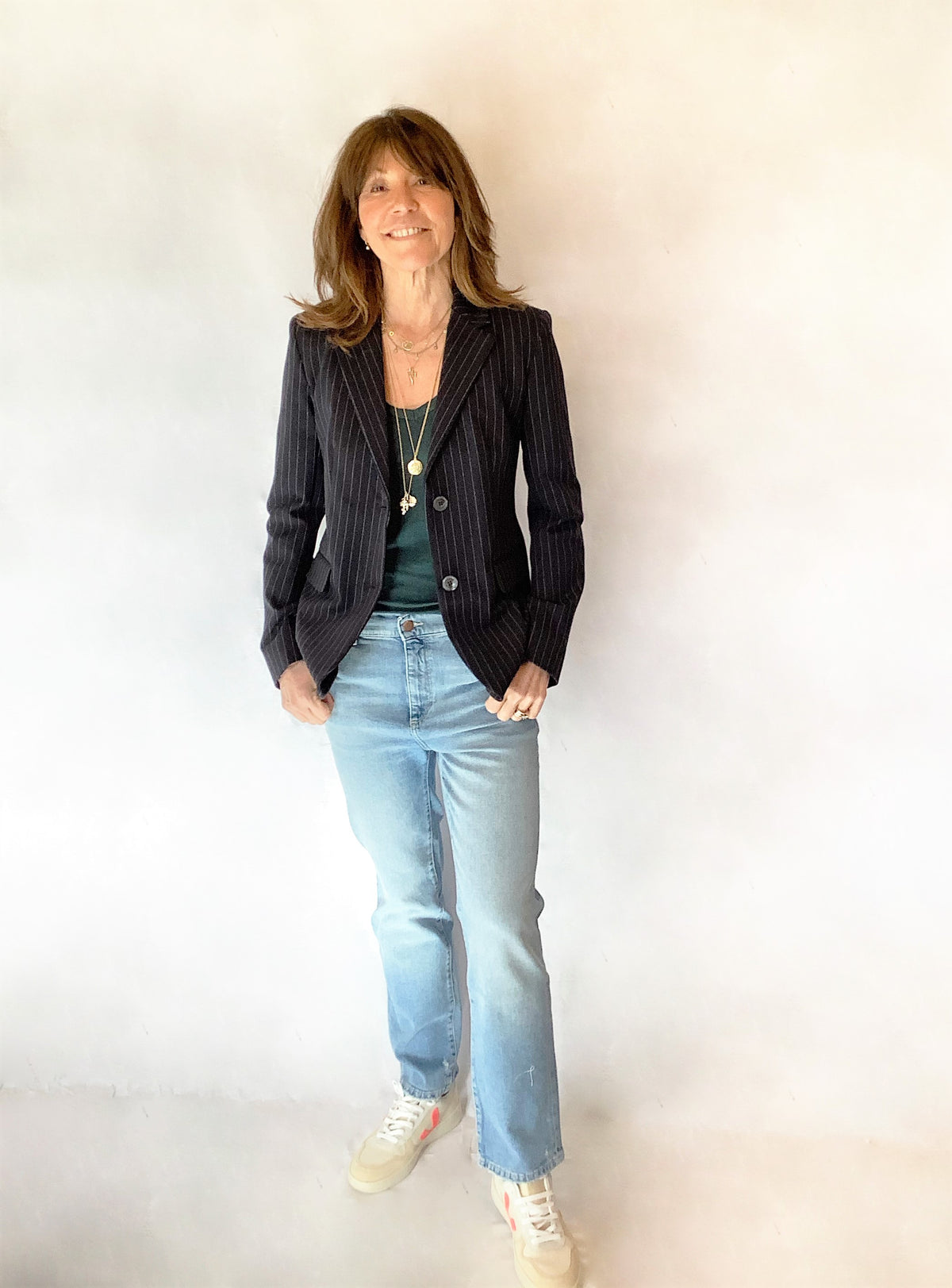 MM Maiorca Jersey Jacquard Jacket in Navy