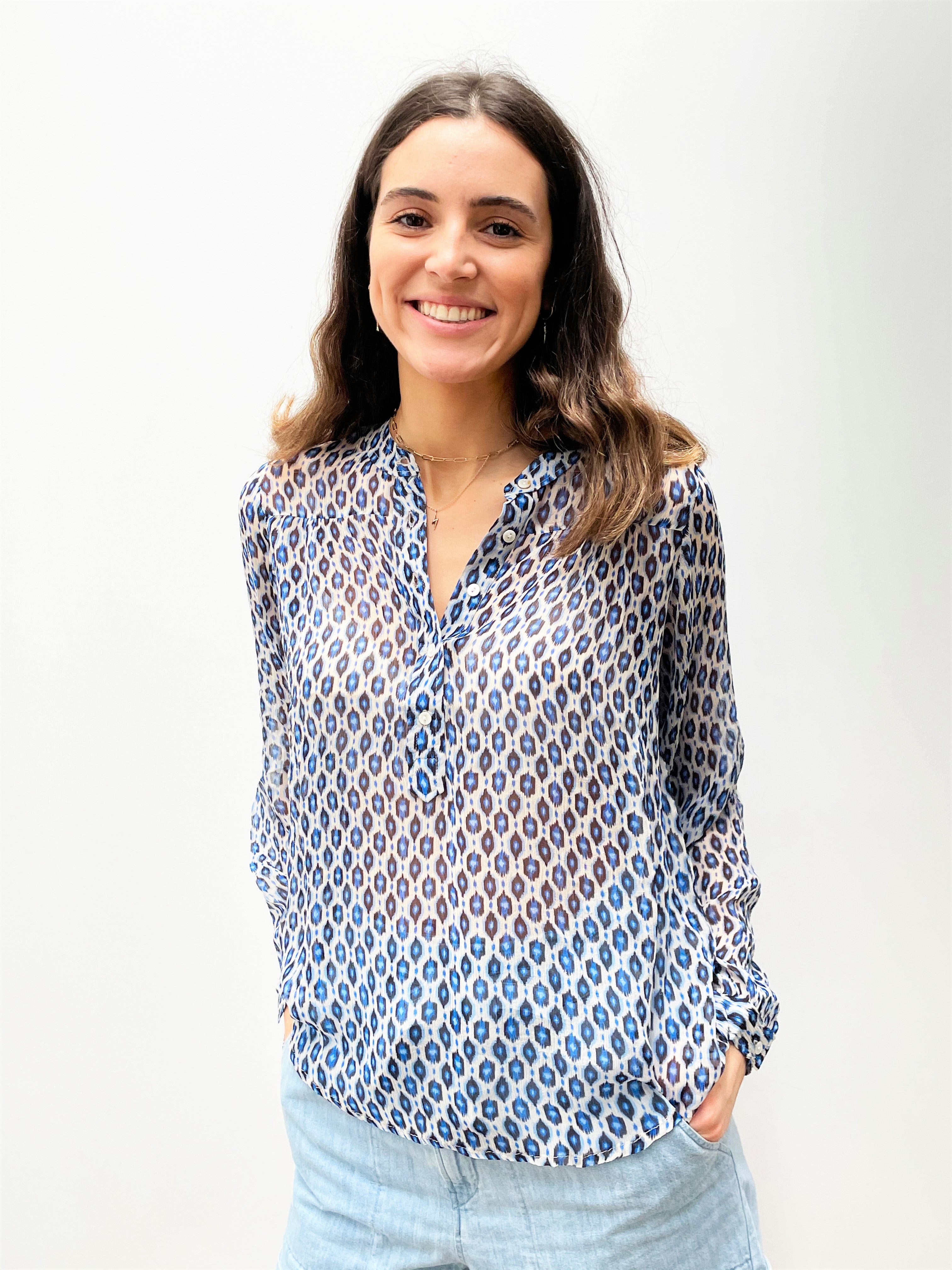 MOLIIN Ursula Blouse in Princess Blue
