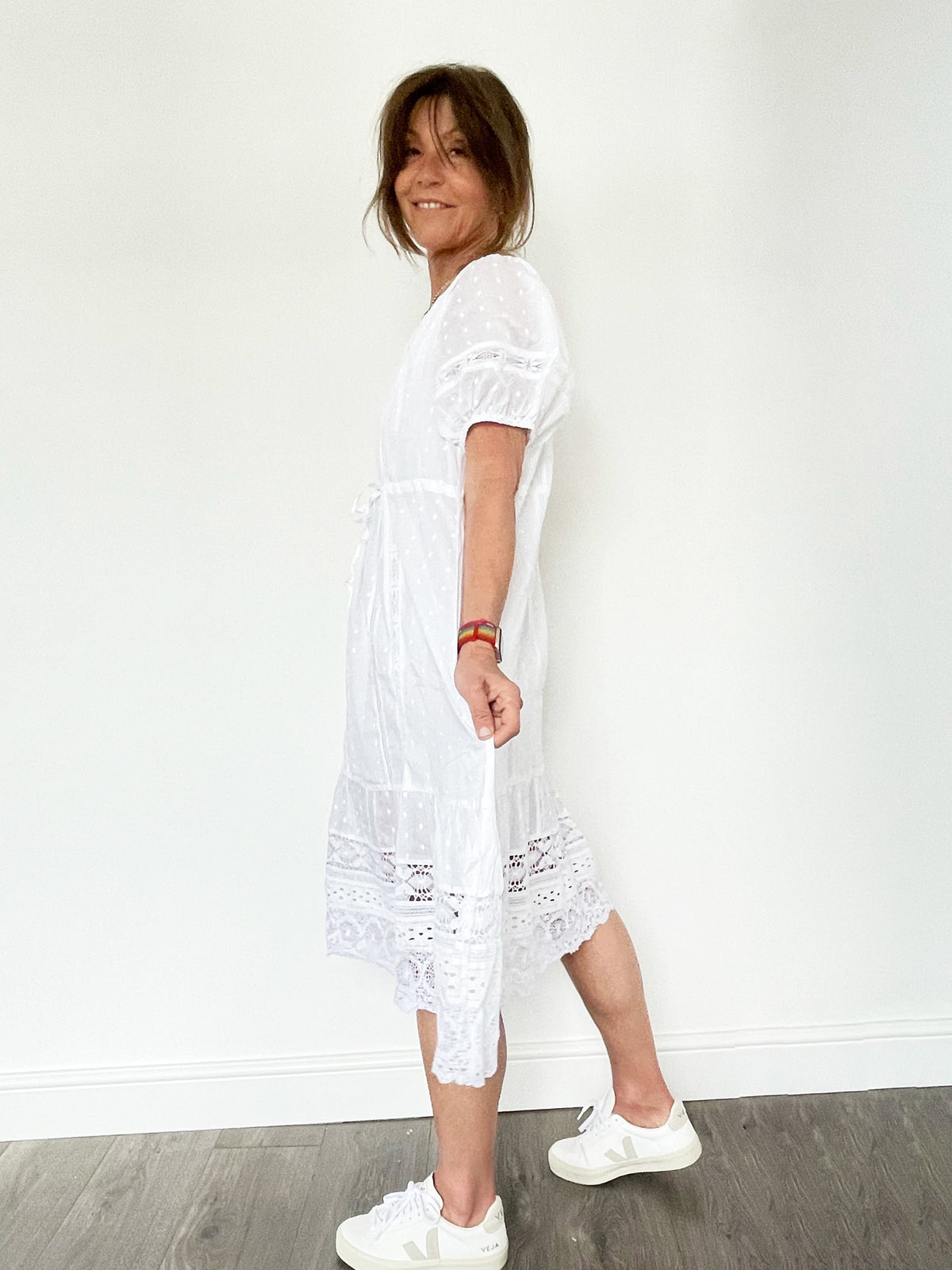 VELVET Adalyn Dress in White