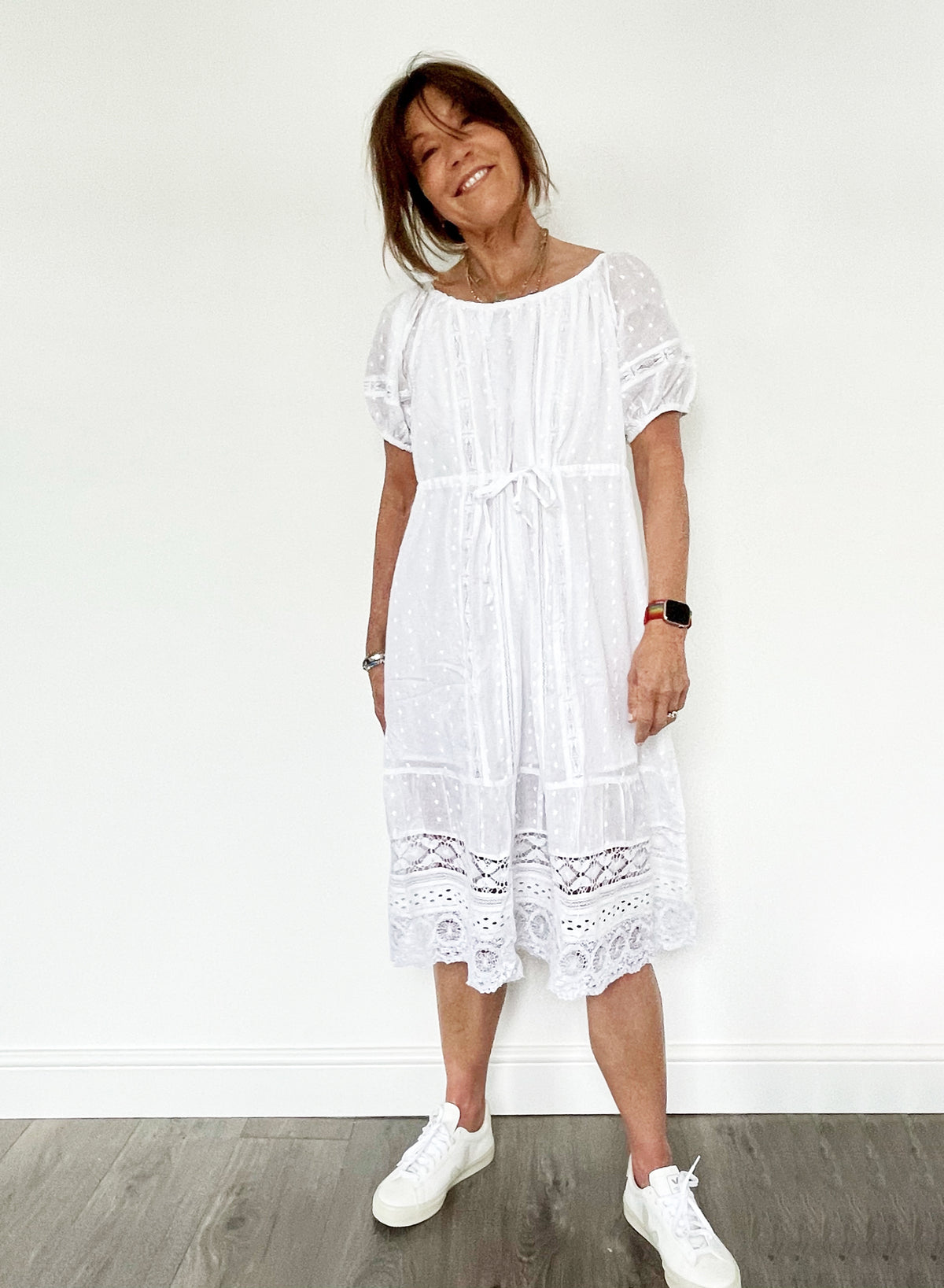 VELVET Adalyn Dress in White