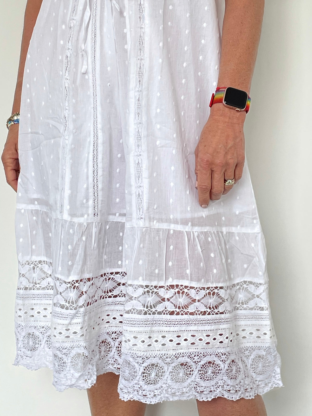 VELVET Adalyn Dress in White