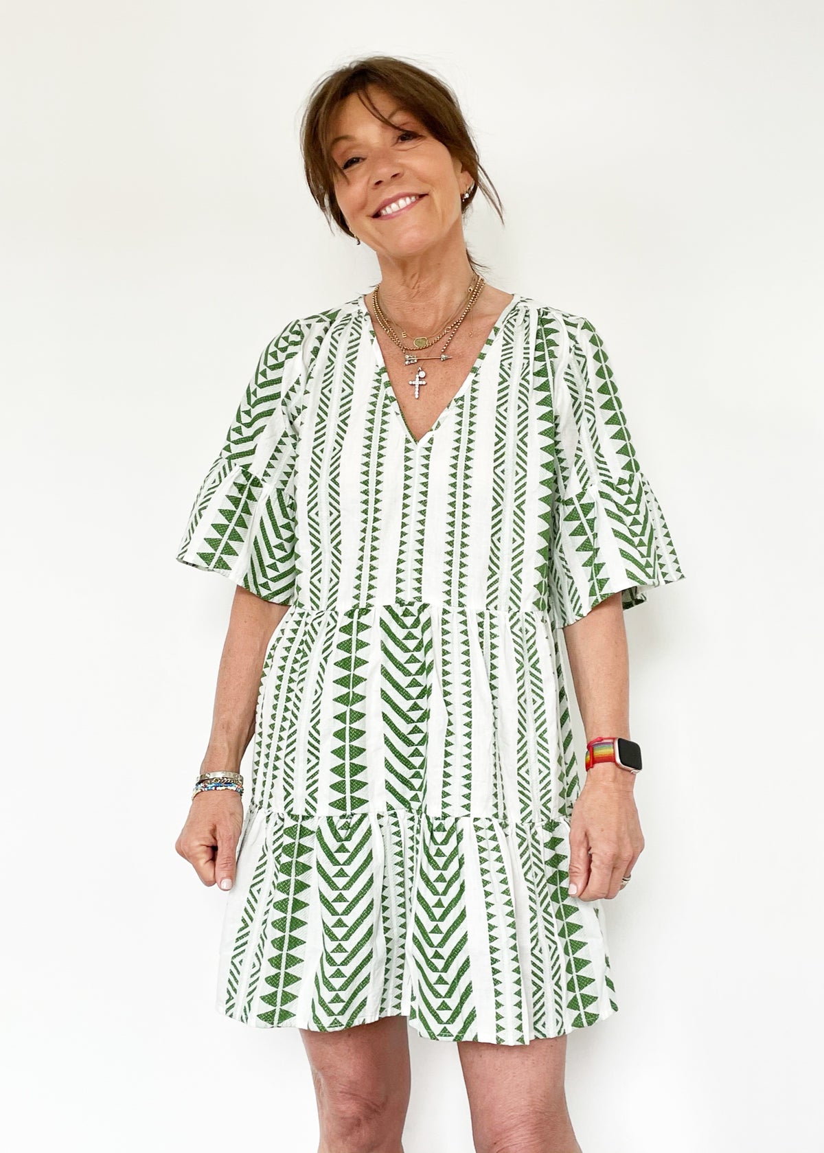 VELVET Madelina Dress in Green