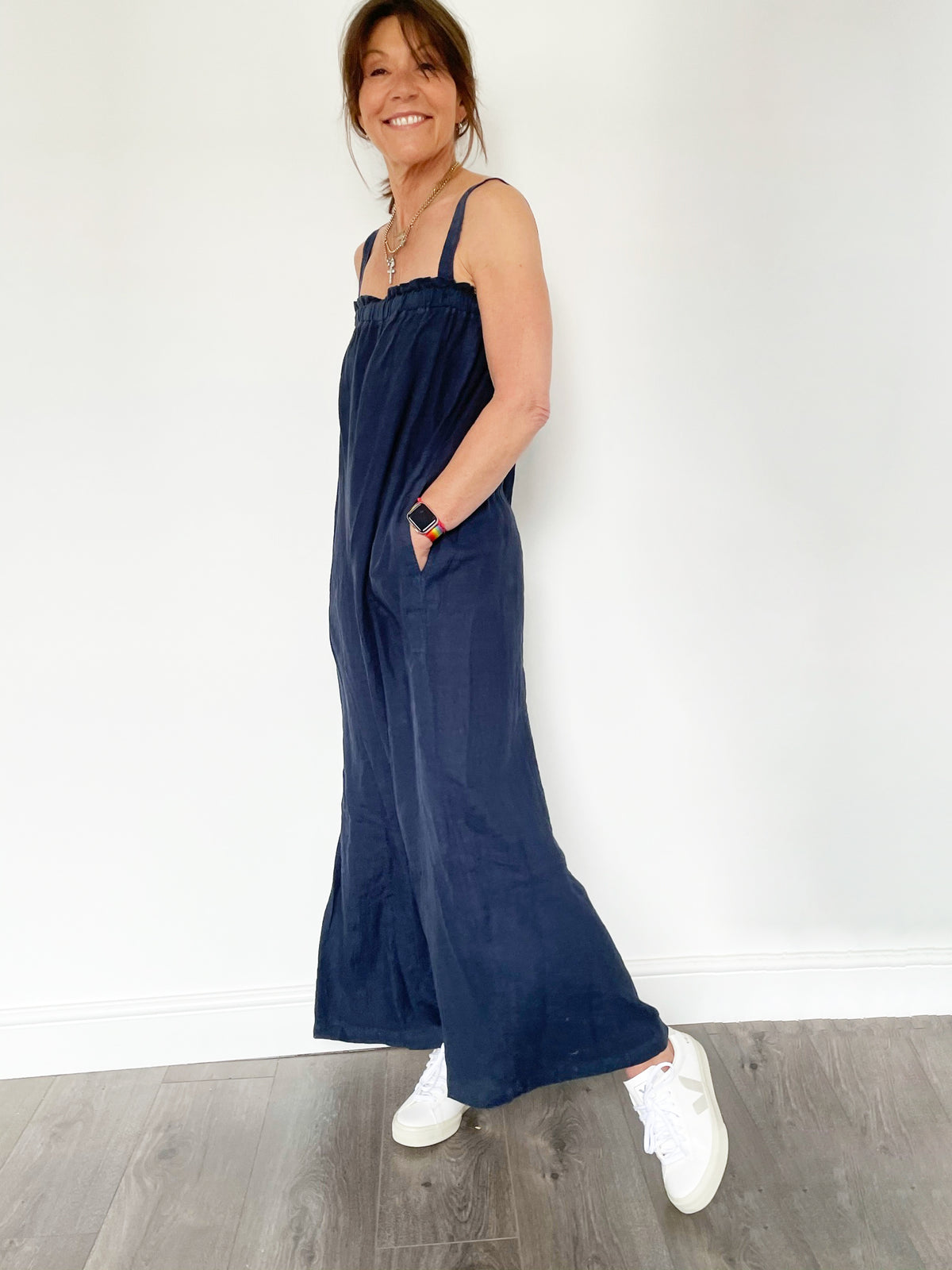 VELVET Kristine Jumpsuit in Navy