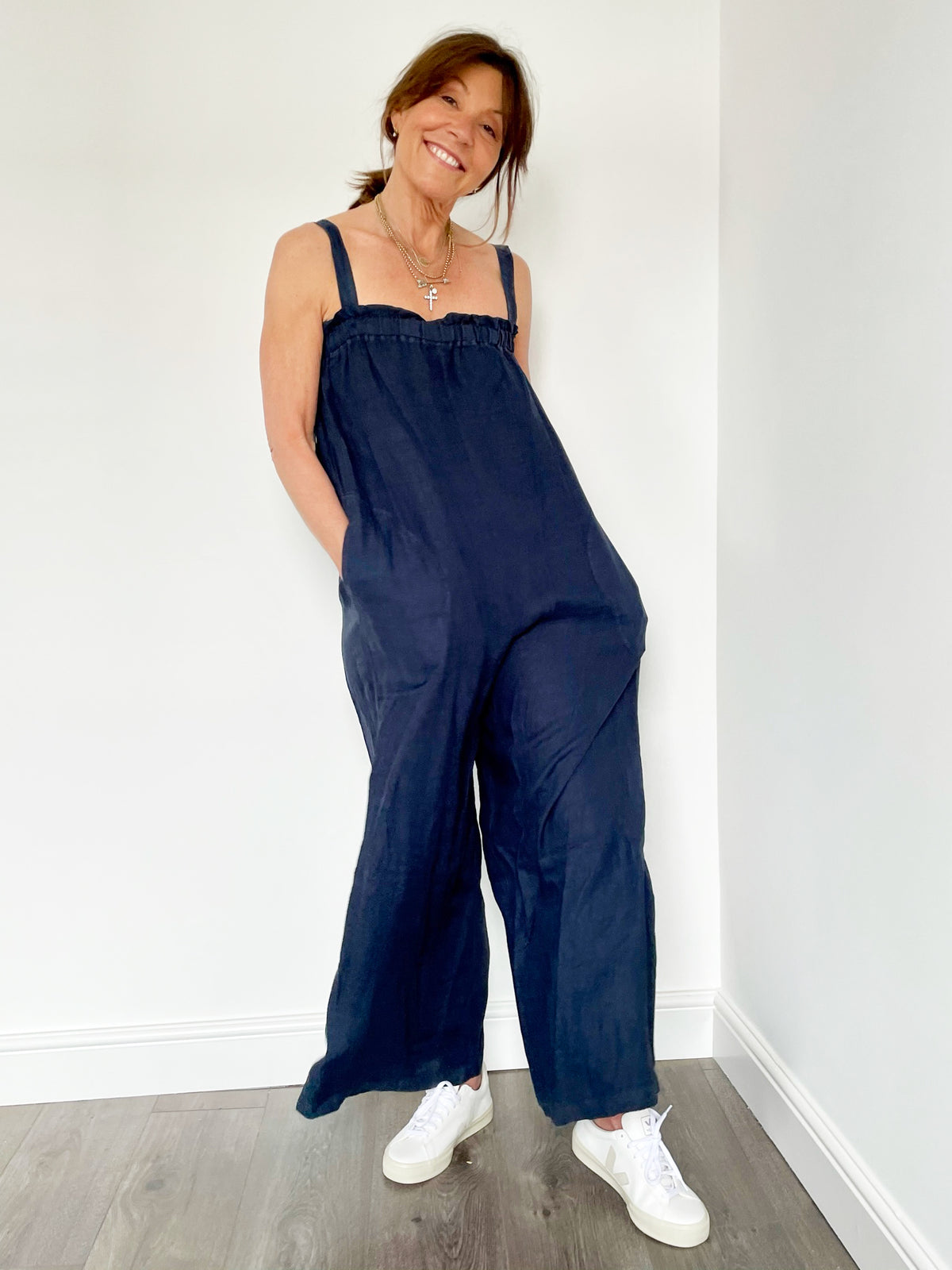 VELVET Kristine Jumpsuit in Navy