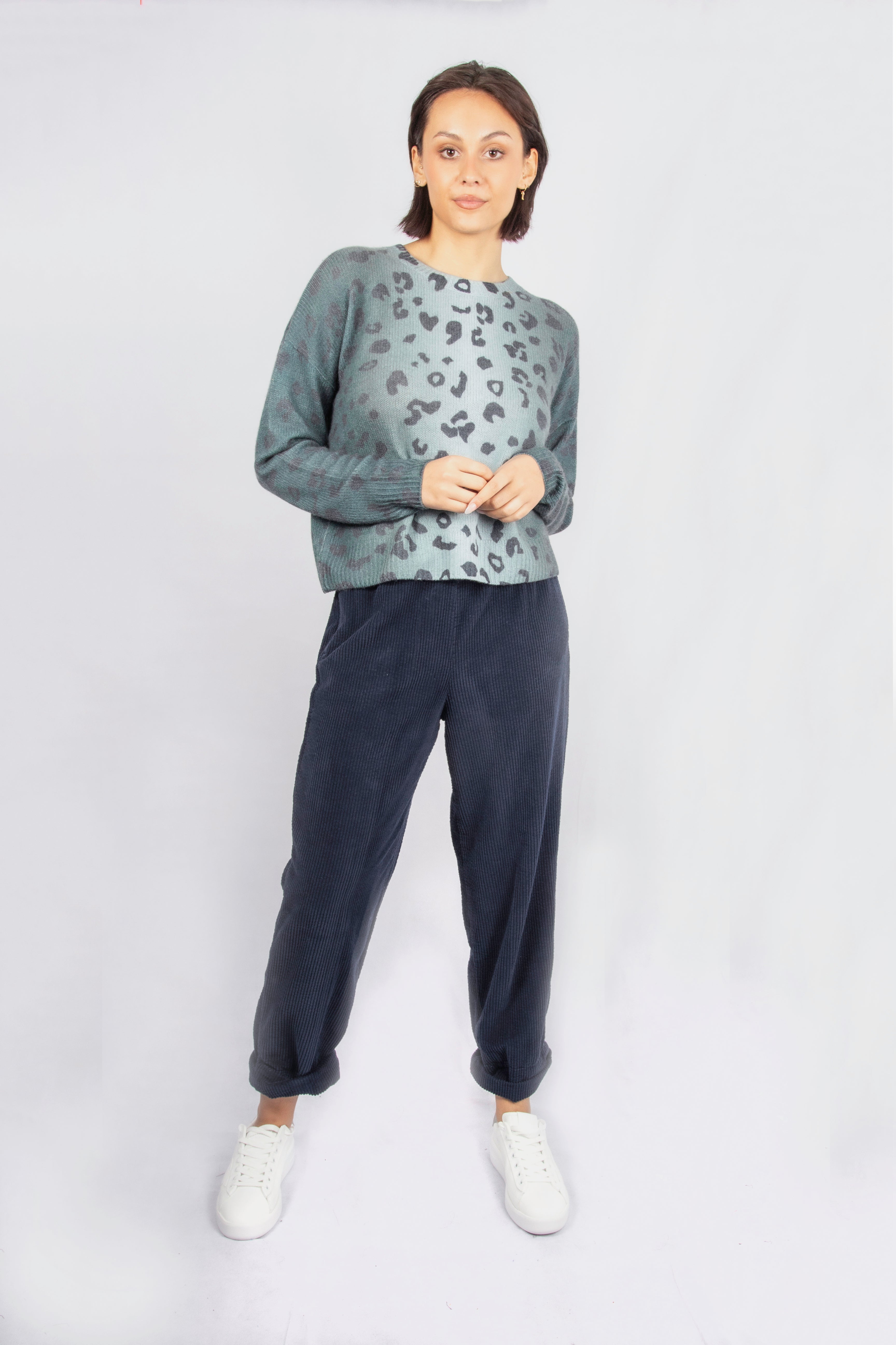 360 Christi Printed Jumper in Eucalyptus