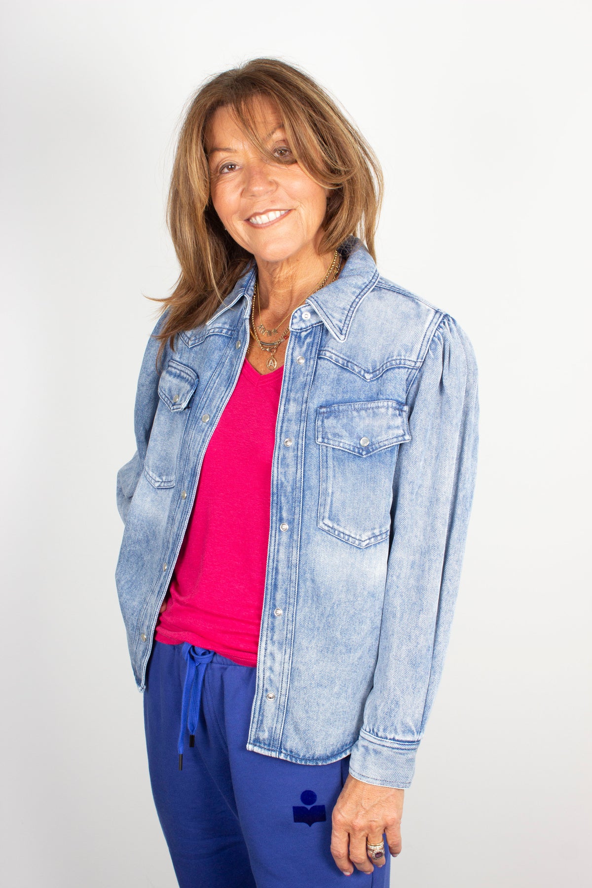IM Tahisli Denim Shirt in Light Blue