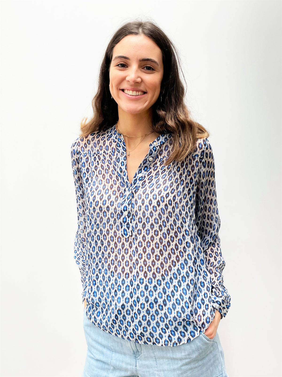 MOLIIN Ursula Blouse in Princess Blue