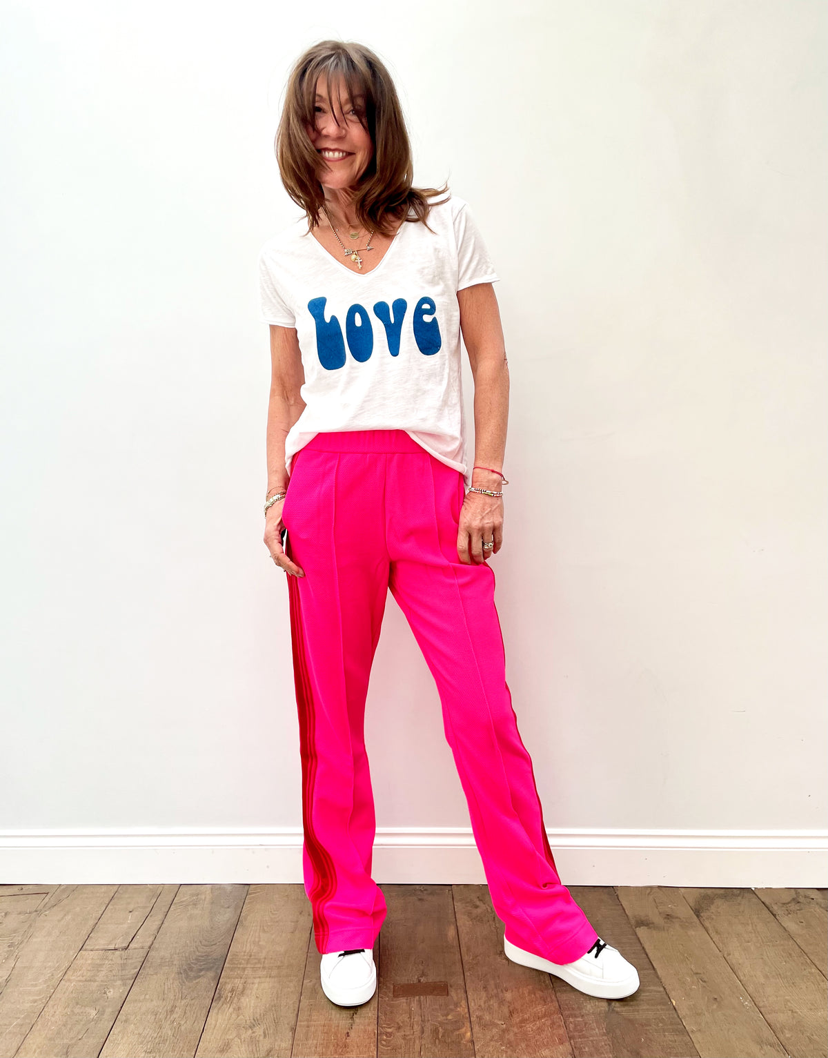 FIVE TSE2124 LOVE tee in White