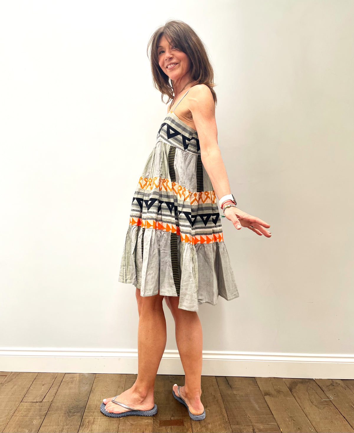D Short Doha Dress in Khaki