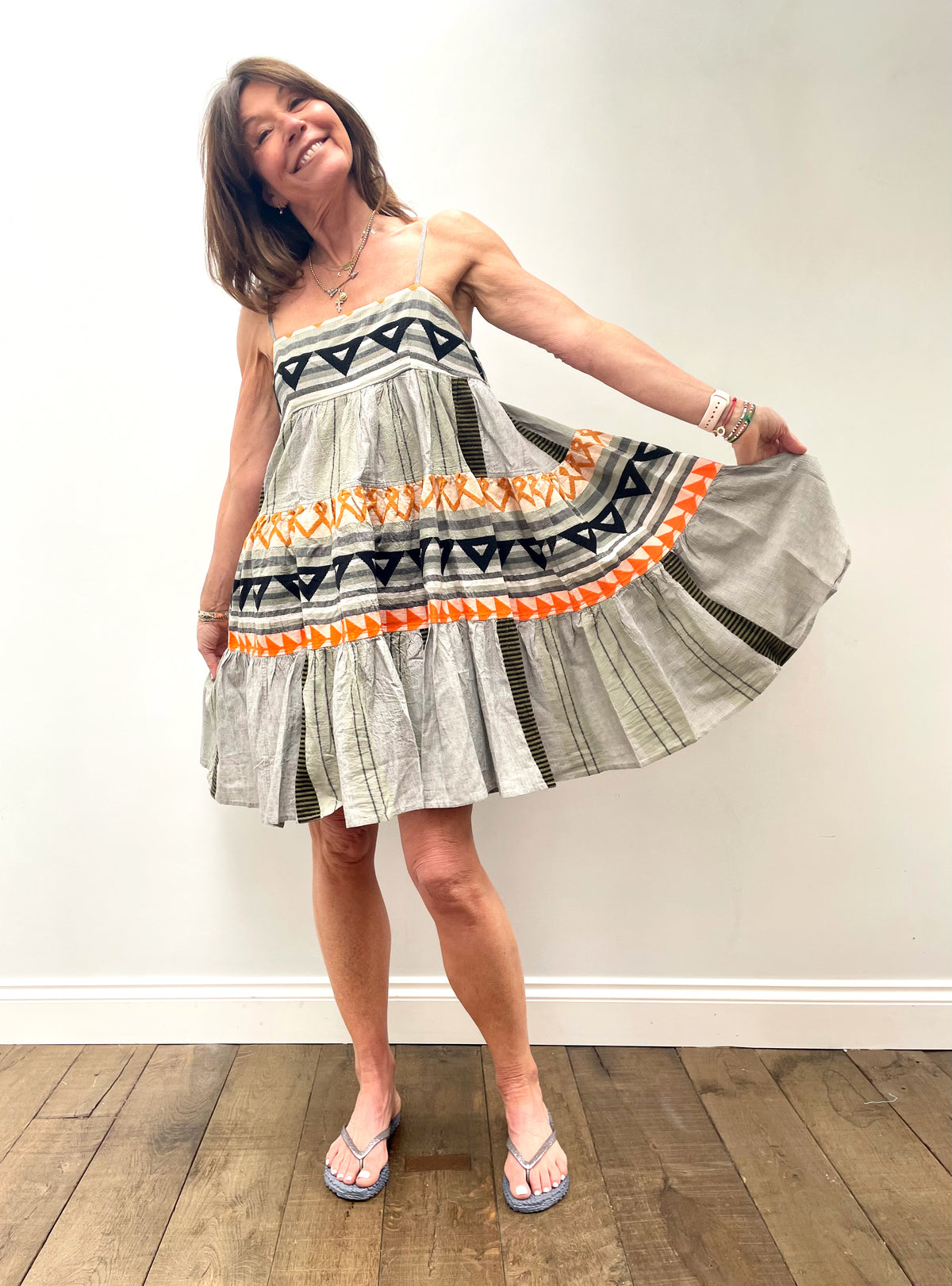 D Short Doha Dress in Khaki
