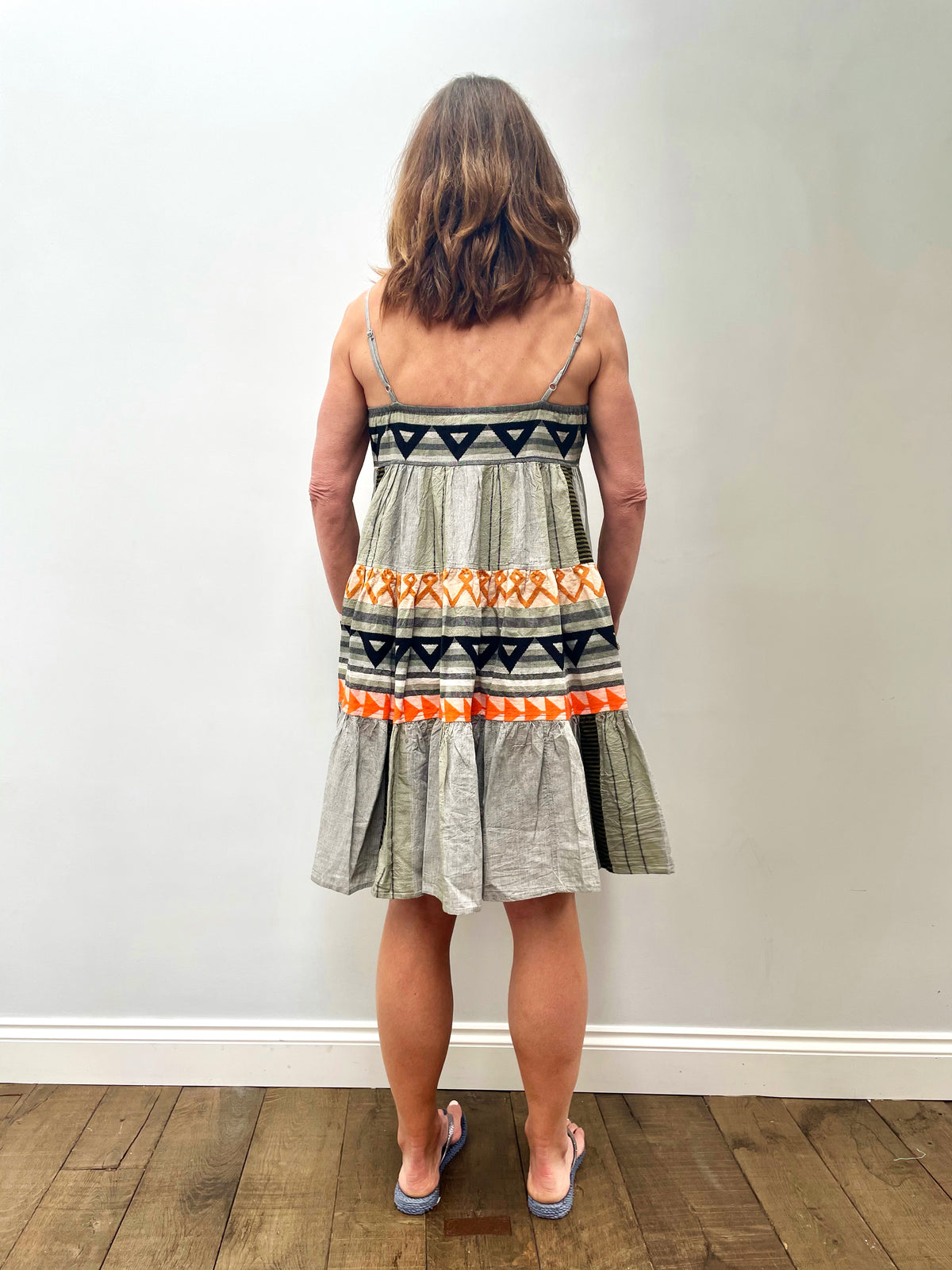 D Short Doha Dress in Khaki