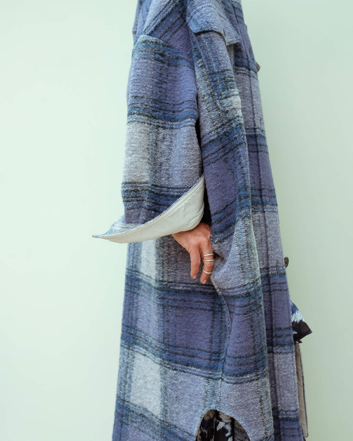IM Gabrion coat in greyish blue