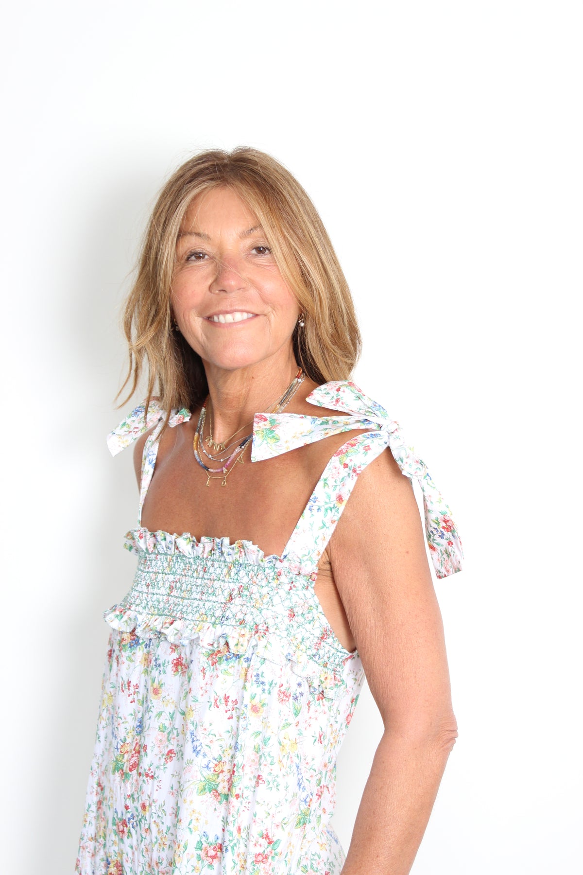 Loretta Caponi Armida floral-print cotton dress
