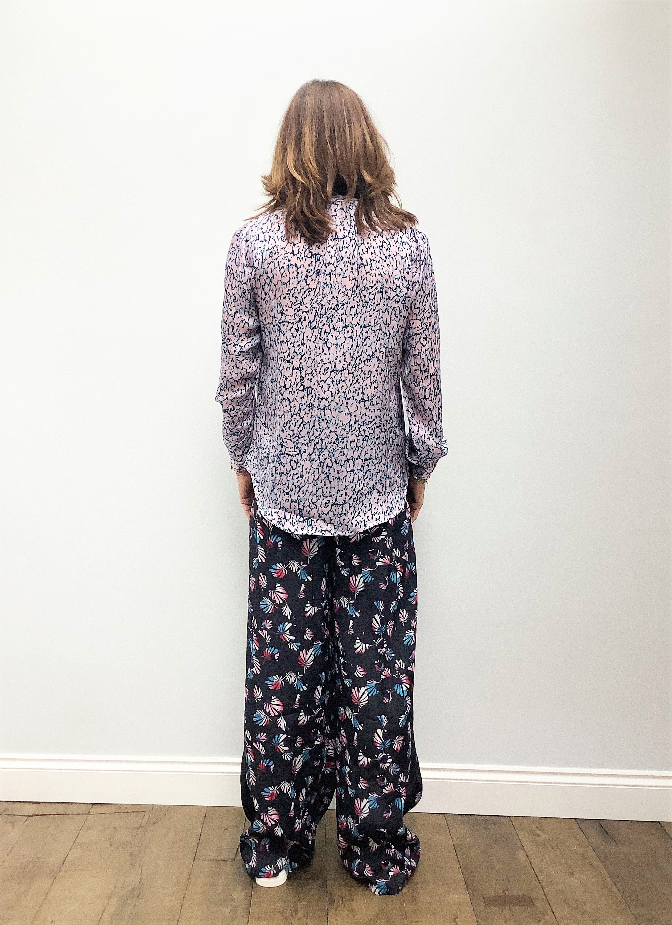 PPL Sandy Open Shirt in Leo Leo 01 Pink/Blue