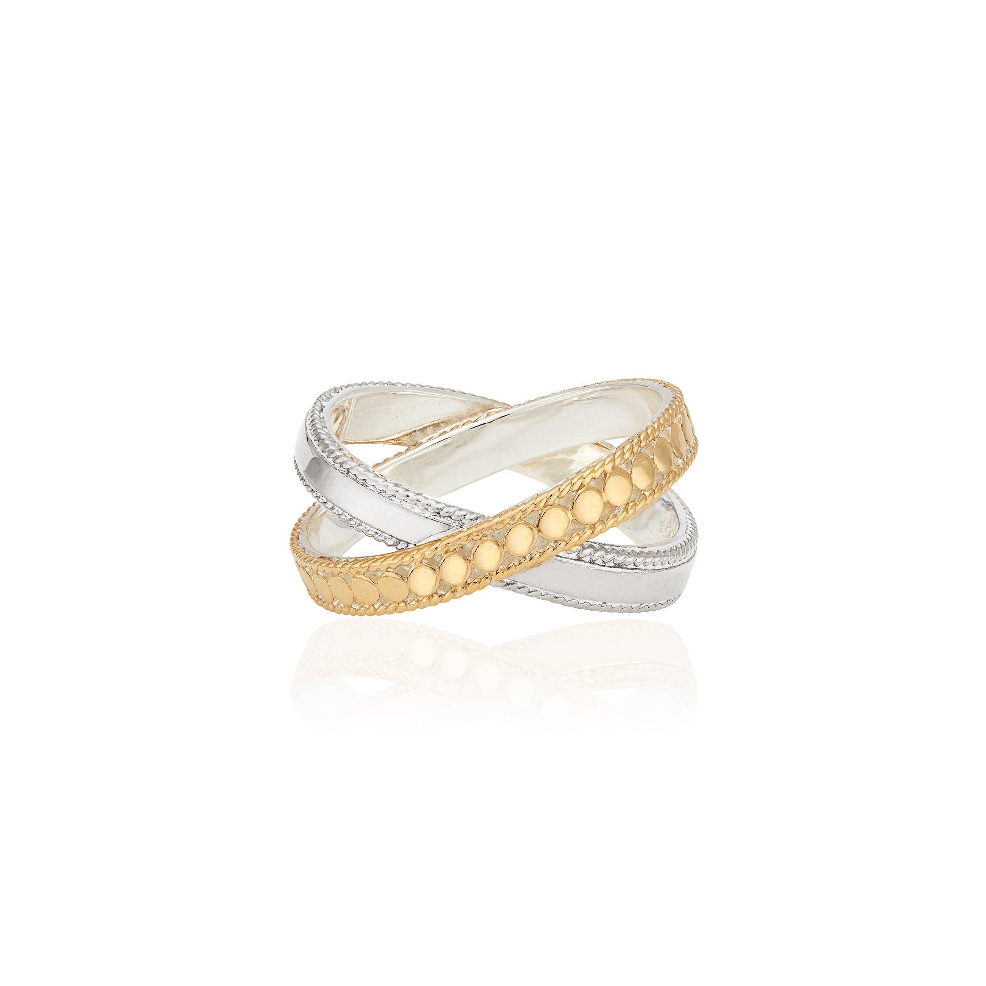 AB RG10060 Mixed metal cross ring