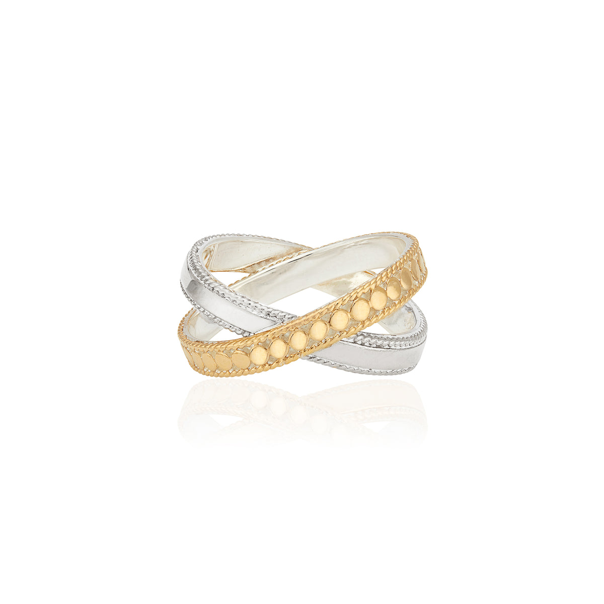 AB RG10060 Mixed metal cross ring