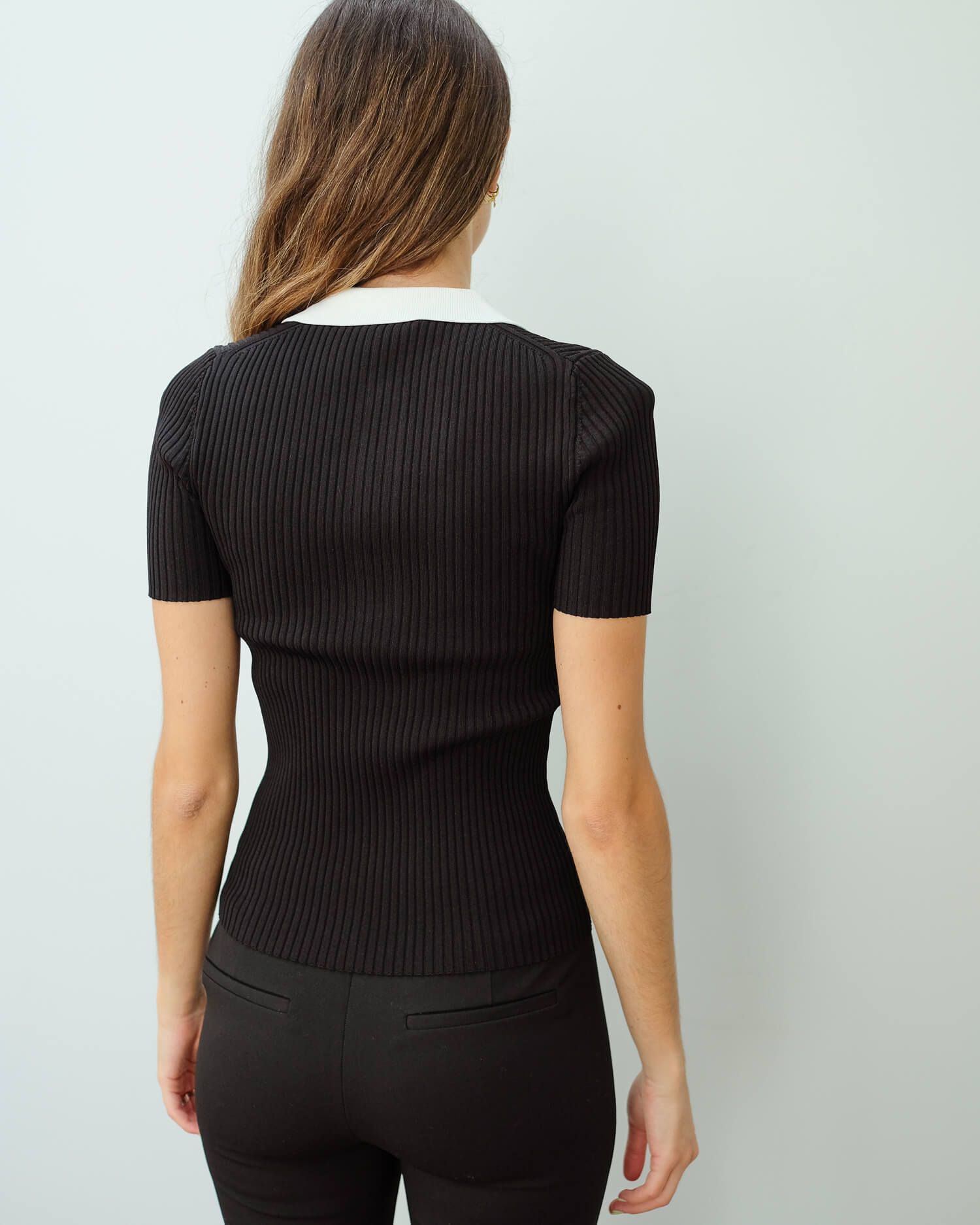 R&B Cadee polo in black