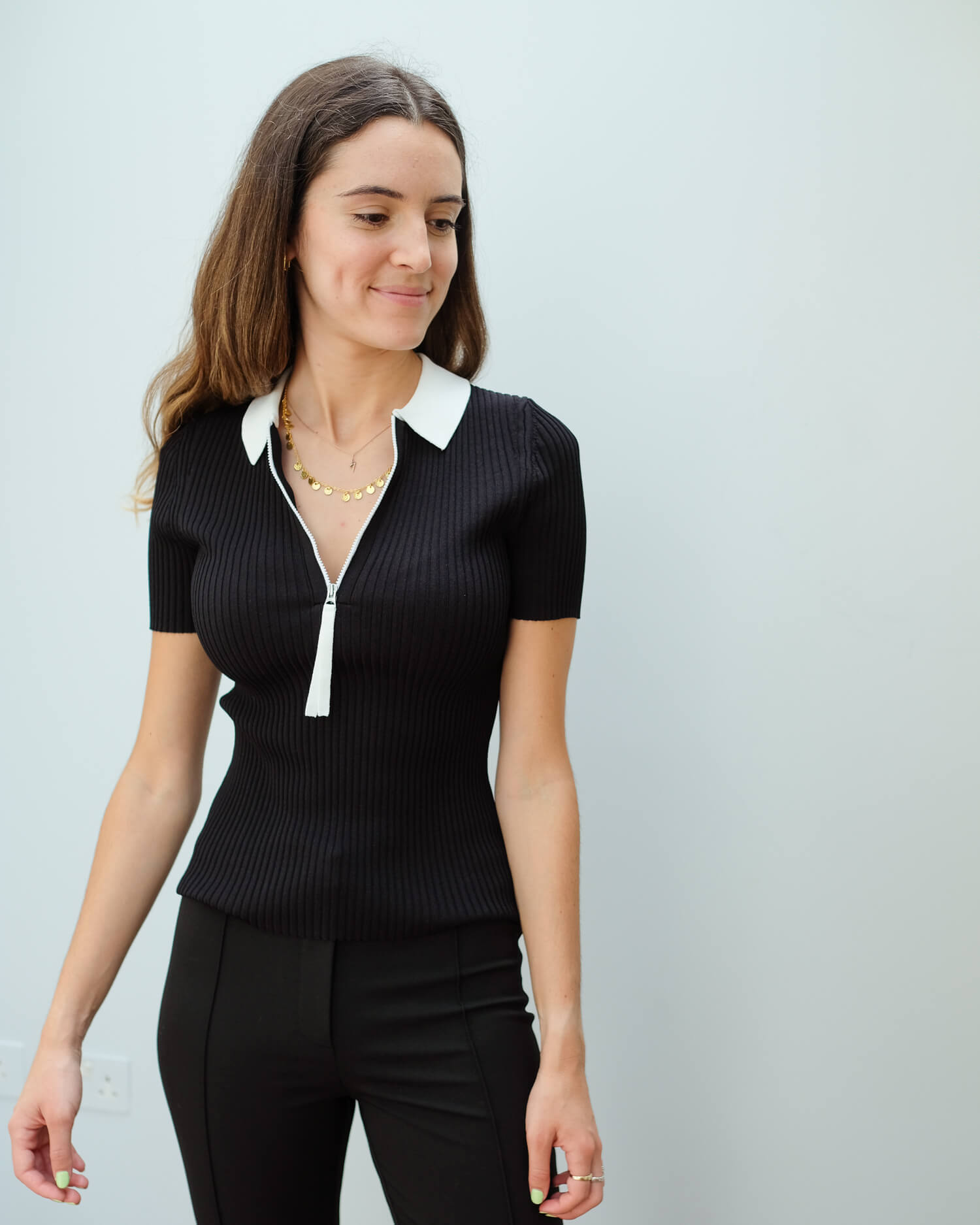R&B Cadee polo in black