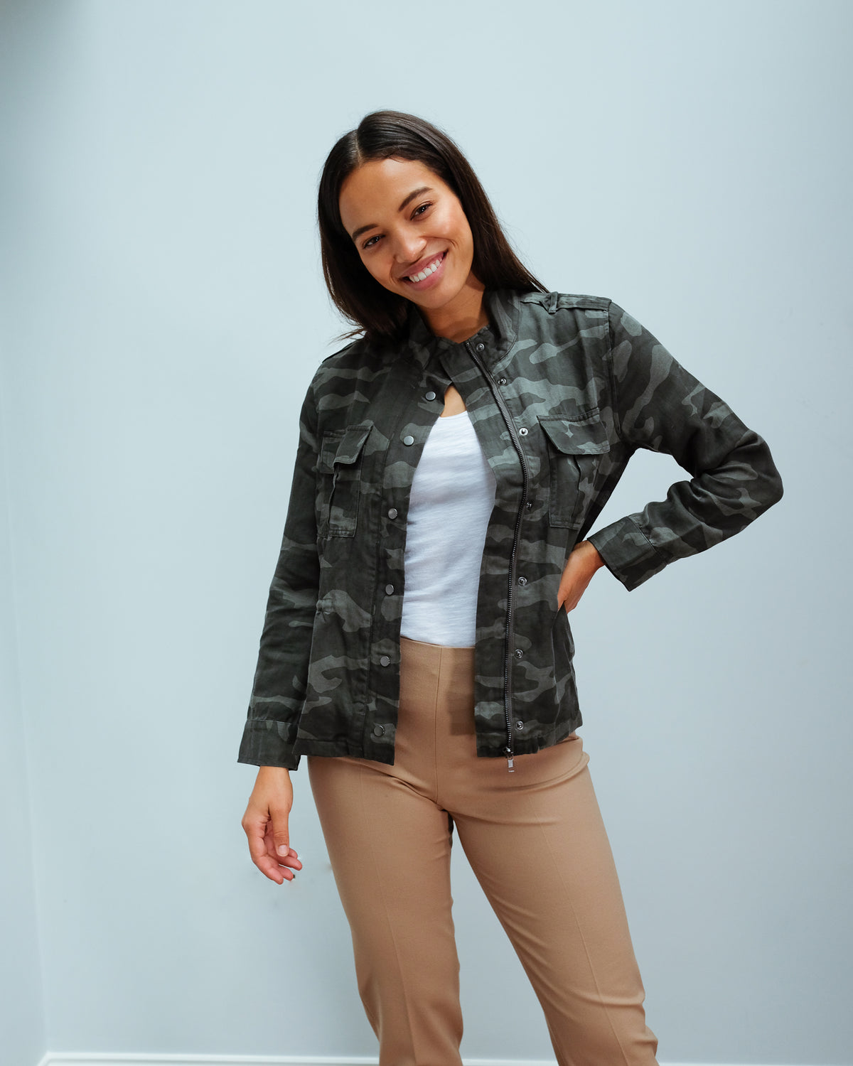 RAILS Trey jacket in charcoal camo